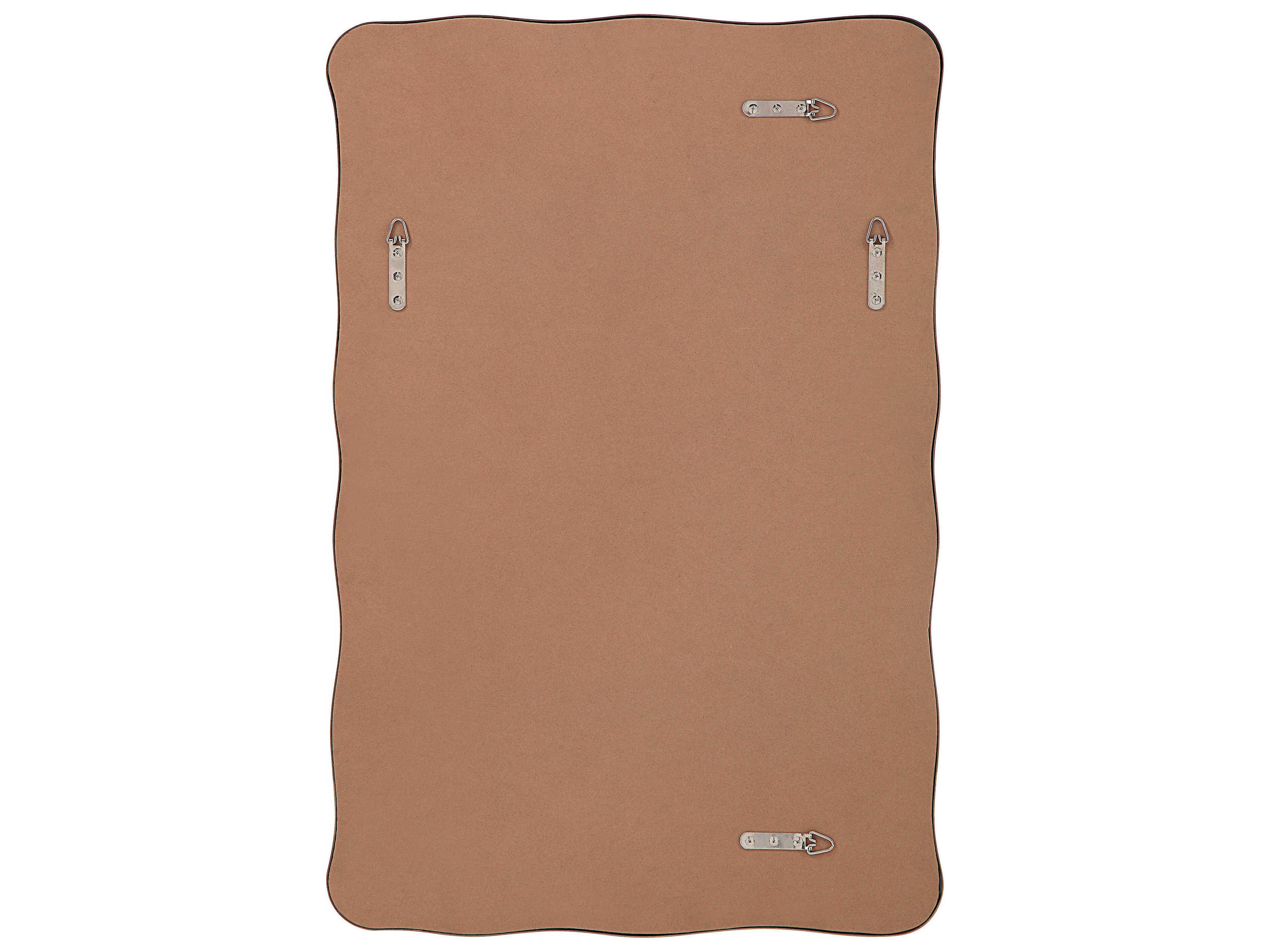 Renwil Basel Dark Antique Brushed Brass Rectangular Wall Mirror