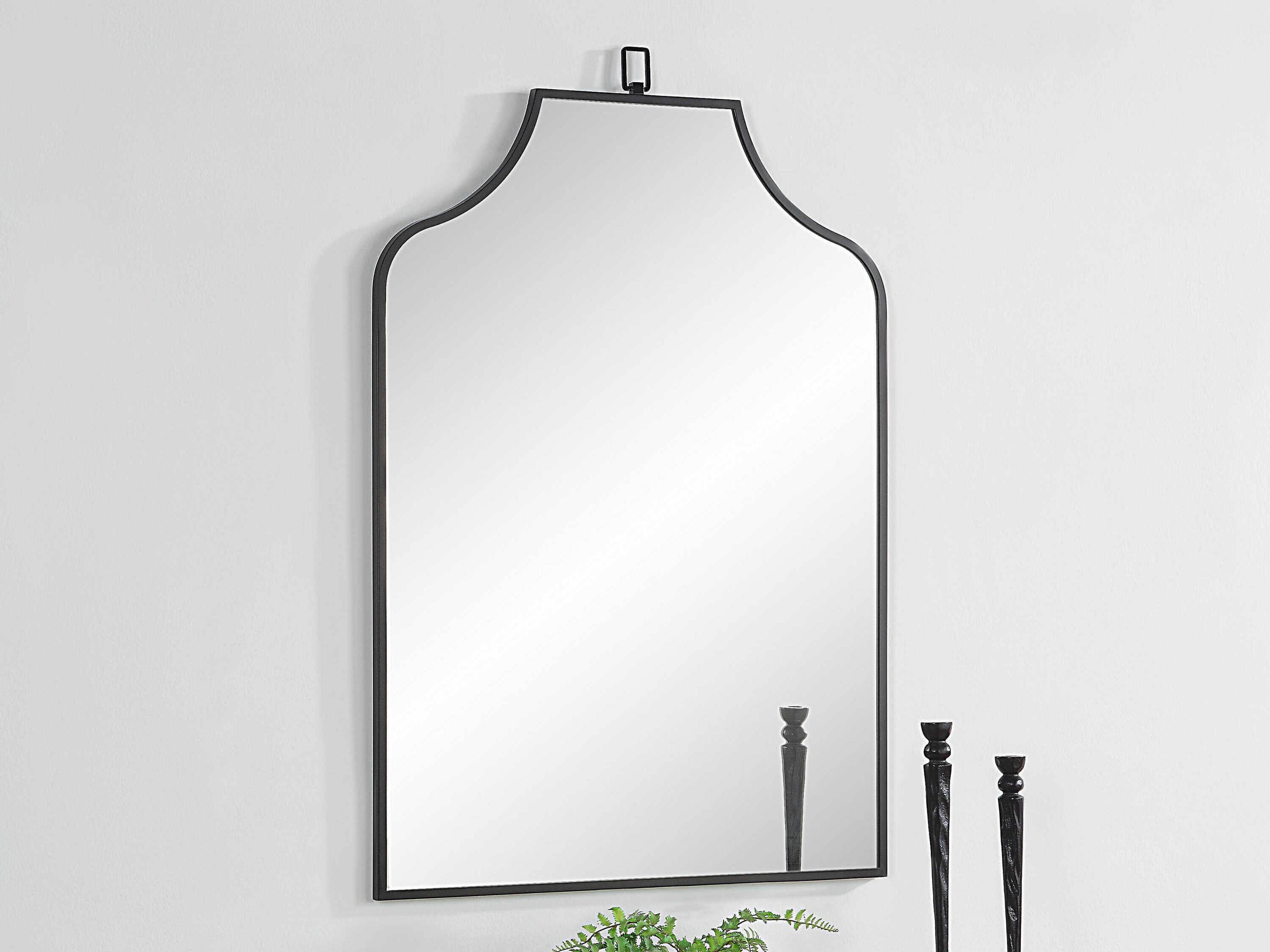 Renwil Breda Matte Black Wall Mirror