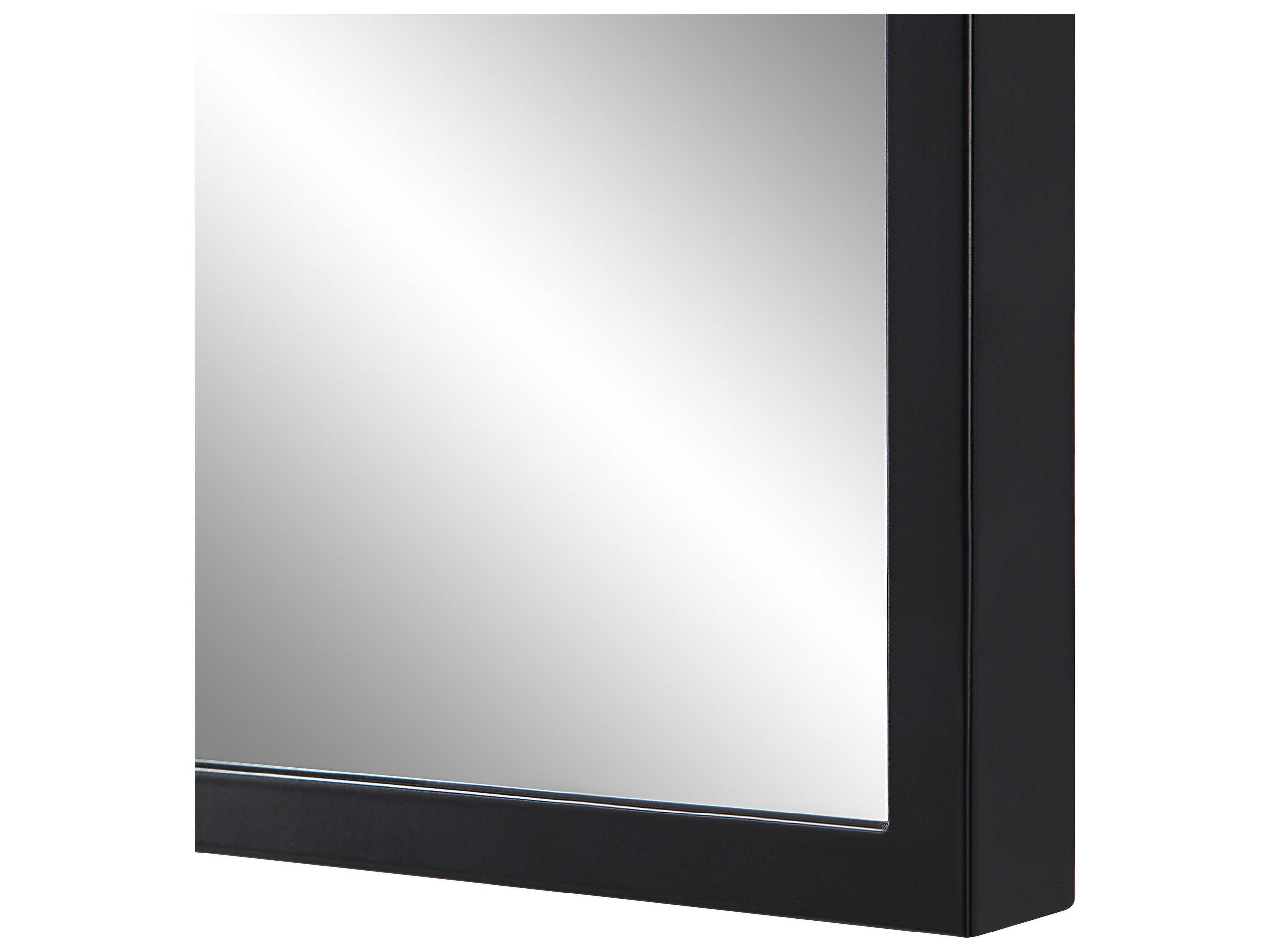 Renwil Bandon Matte Black Wall Mirror