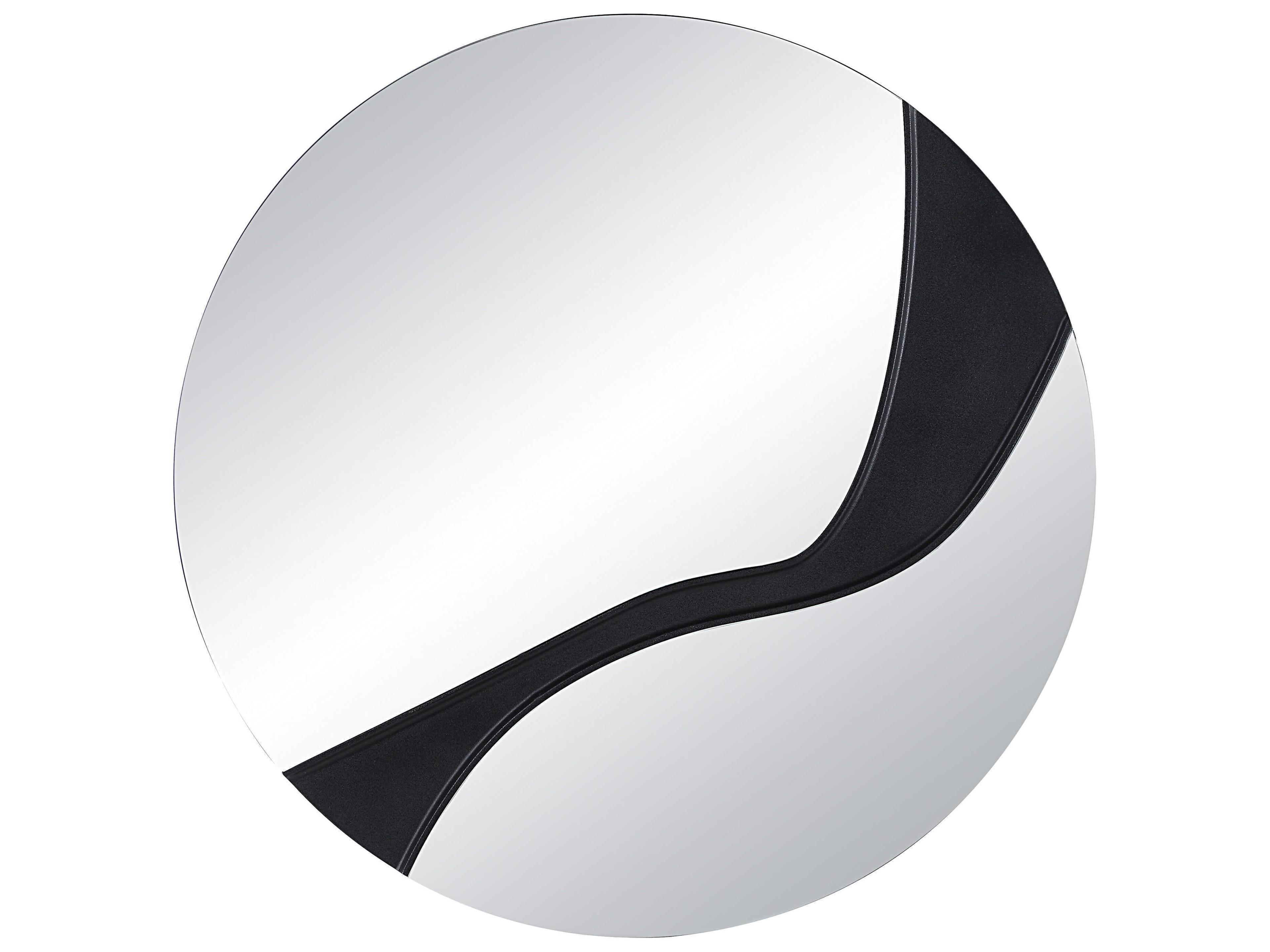 Renwil Dansk Textured Matte Black Round Wall Mirror Set of 3