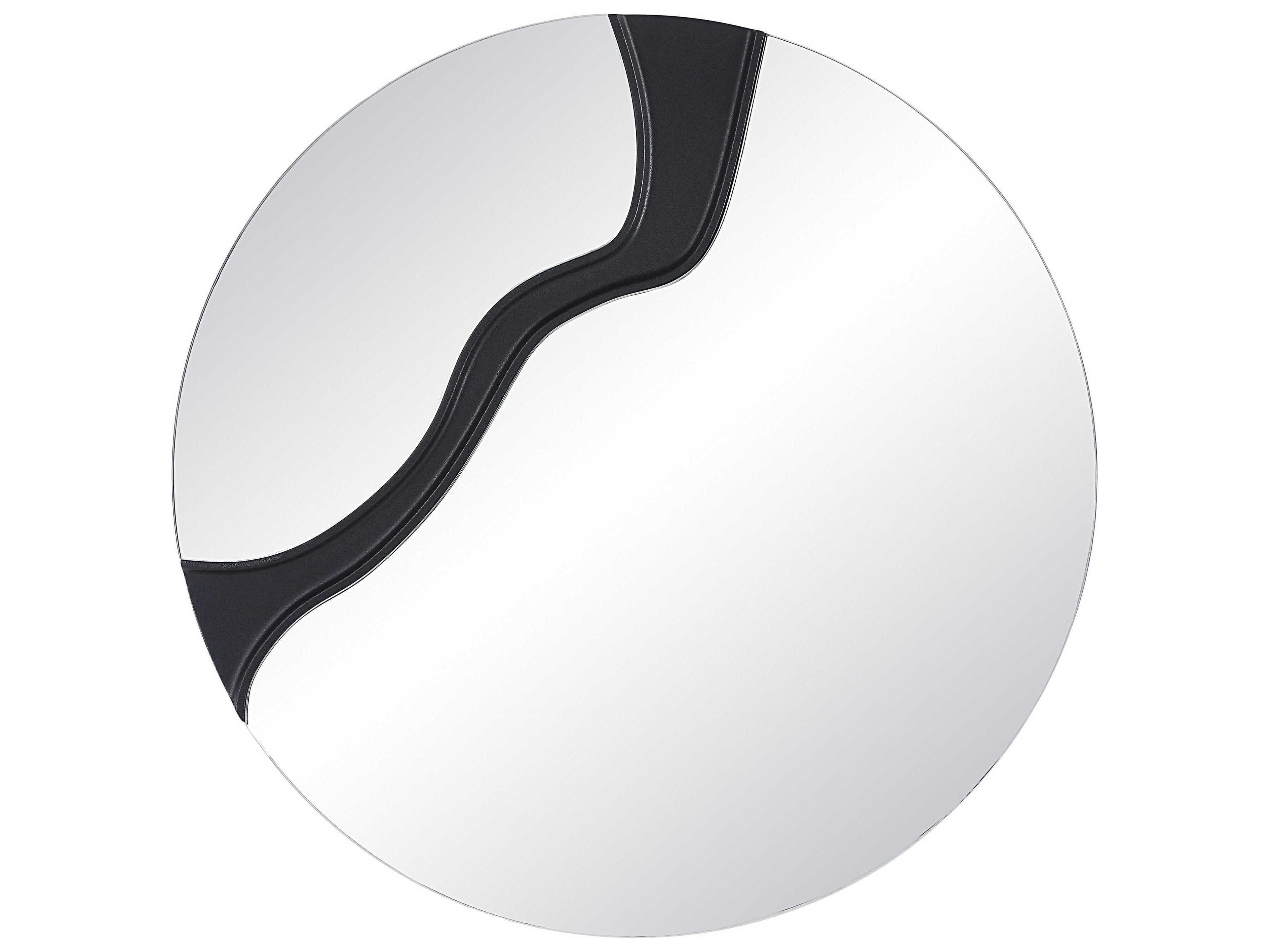 Renwil Dansk Textured Matte Black Round Wall Mirror Set of 3