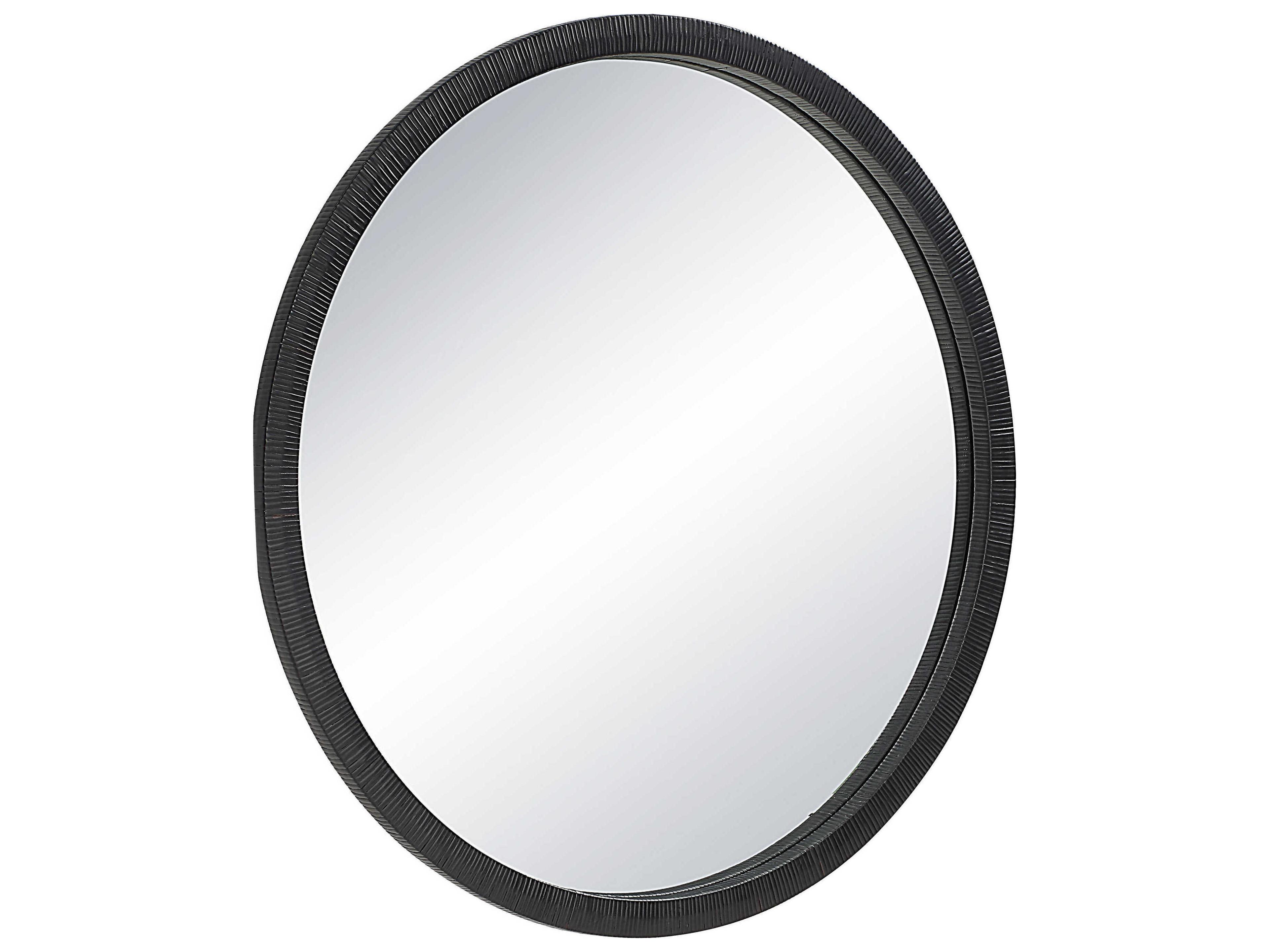 Renwil Solo Black Round Wall Mirror