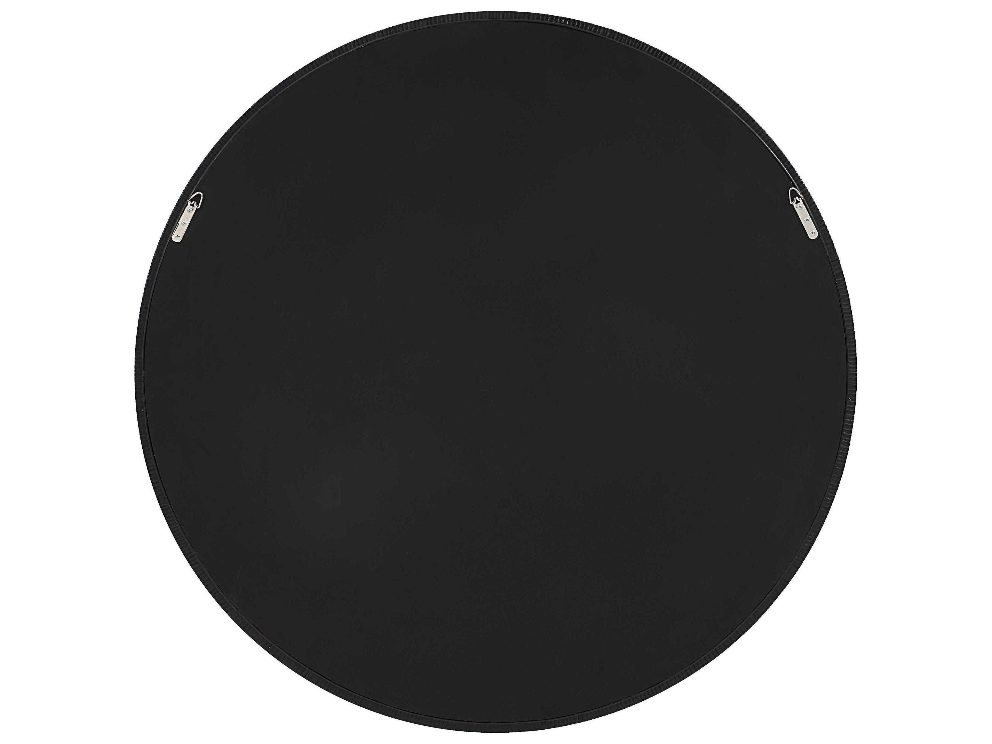 Renwil Solo Black Round Wall Mirror
