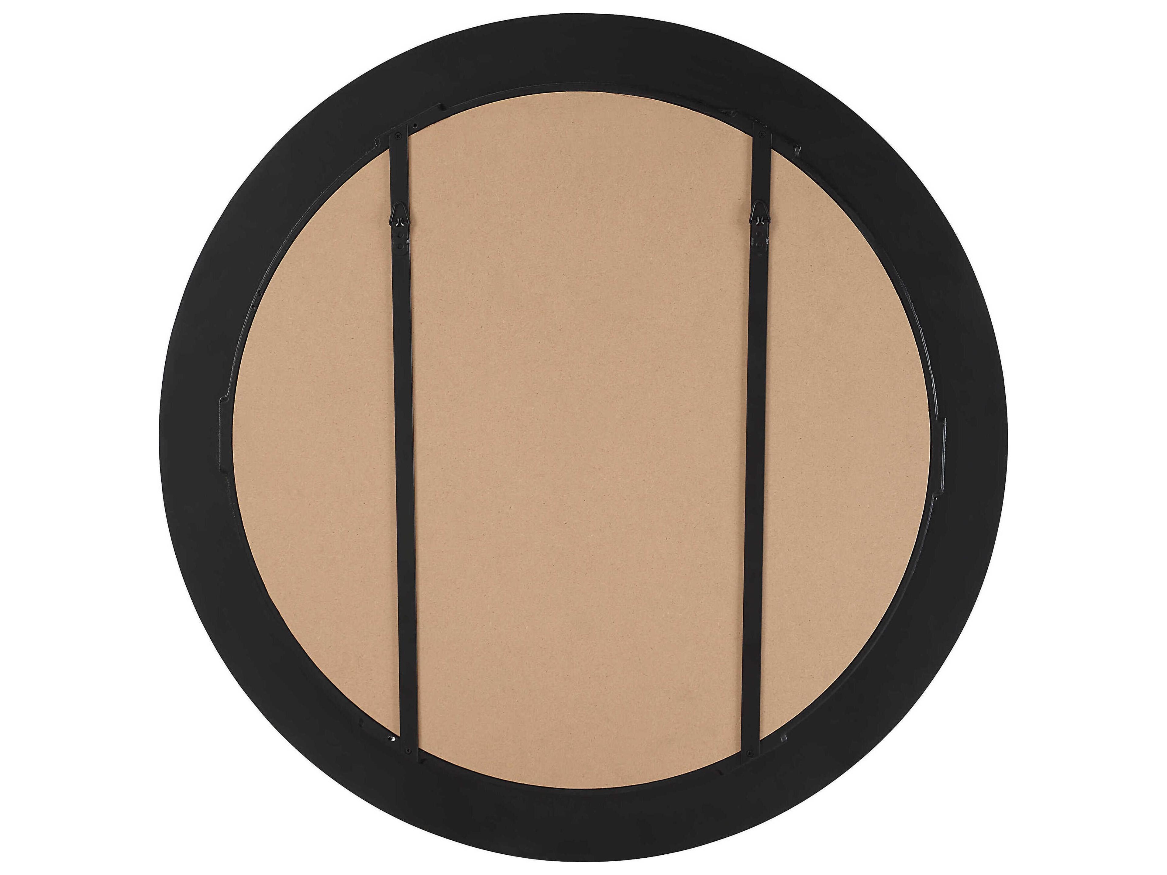 Renwil Tolima Matte Black Round Wall Mirror