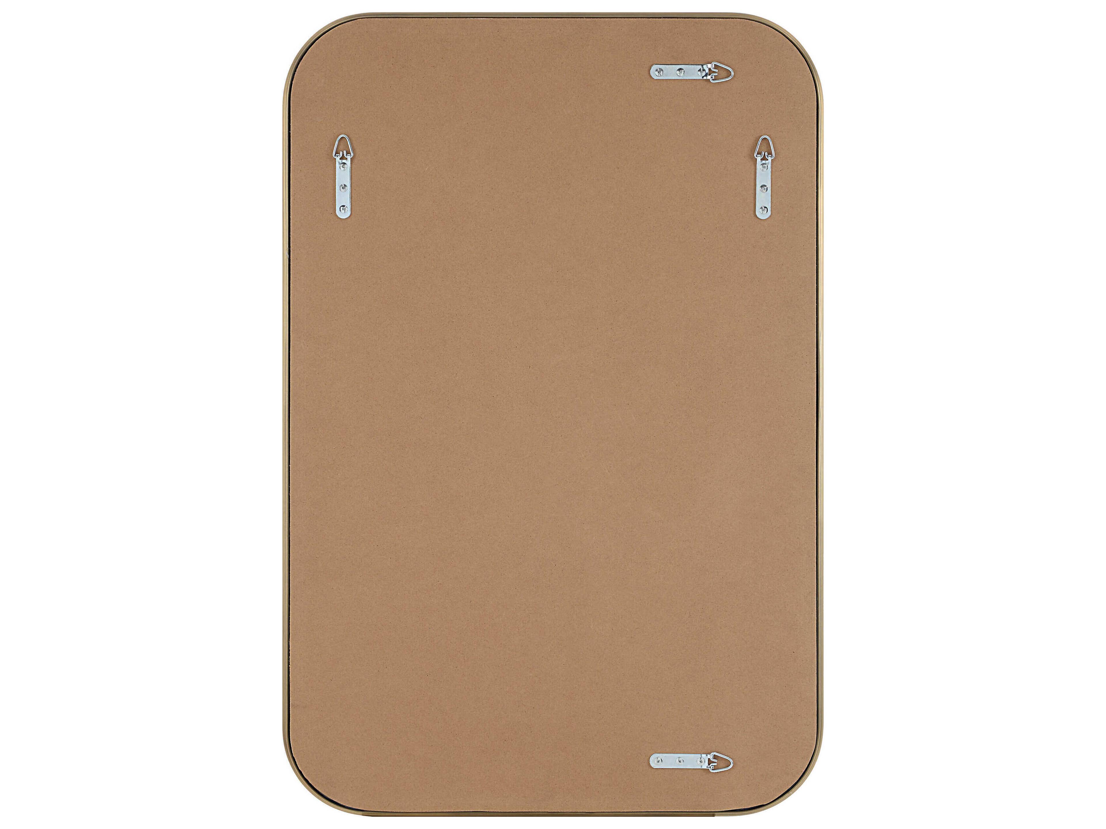 Renwil Jyn Antique Brushed Brass Rectangular Wall Mirror