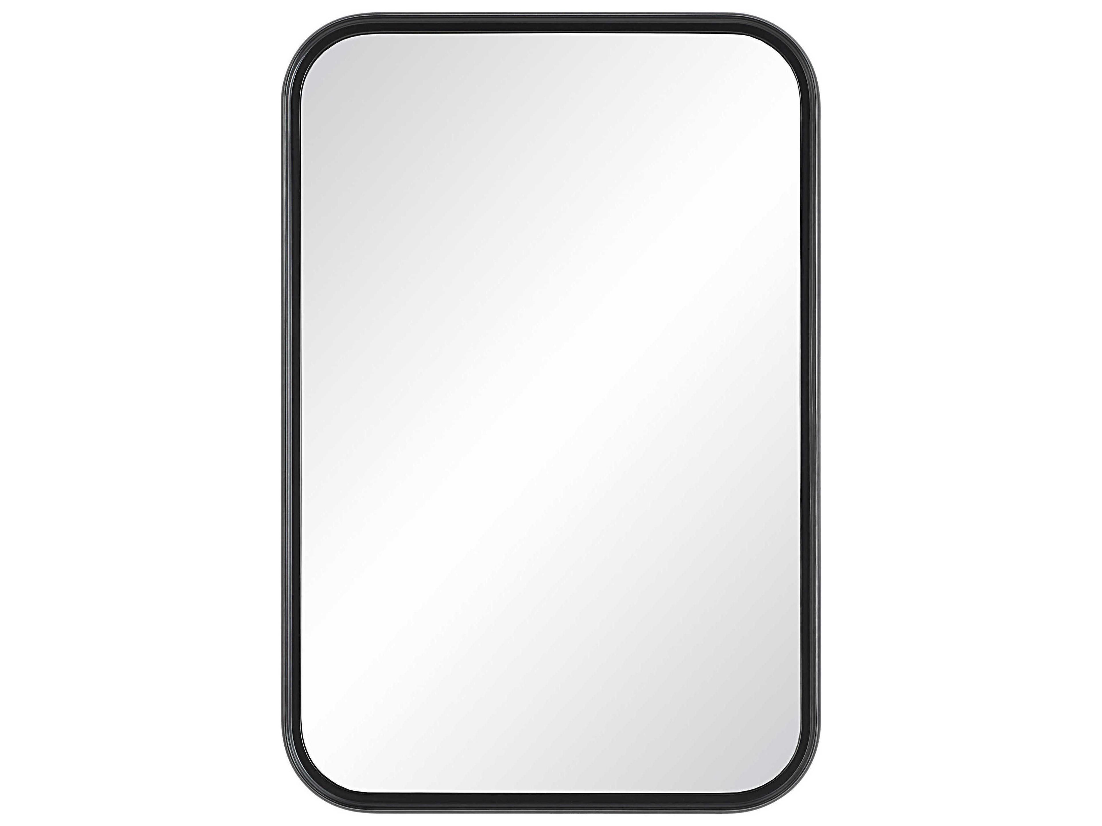 Kaja Matte Black Rectangular Wall Mirror