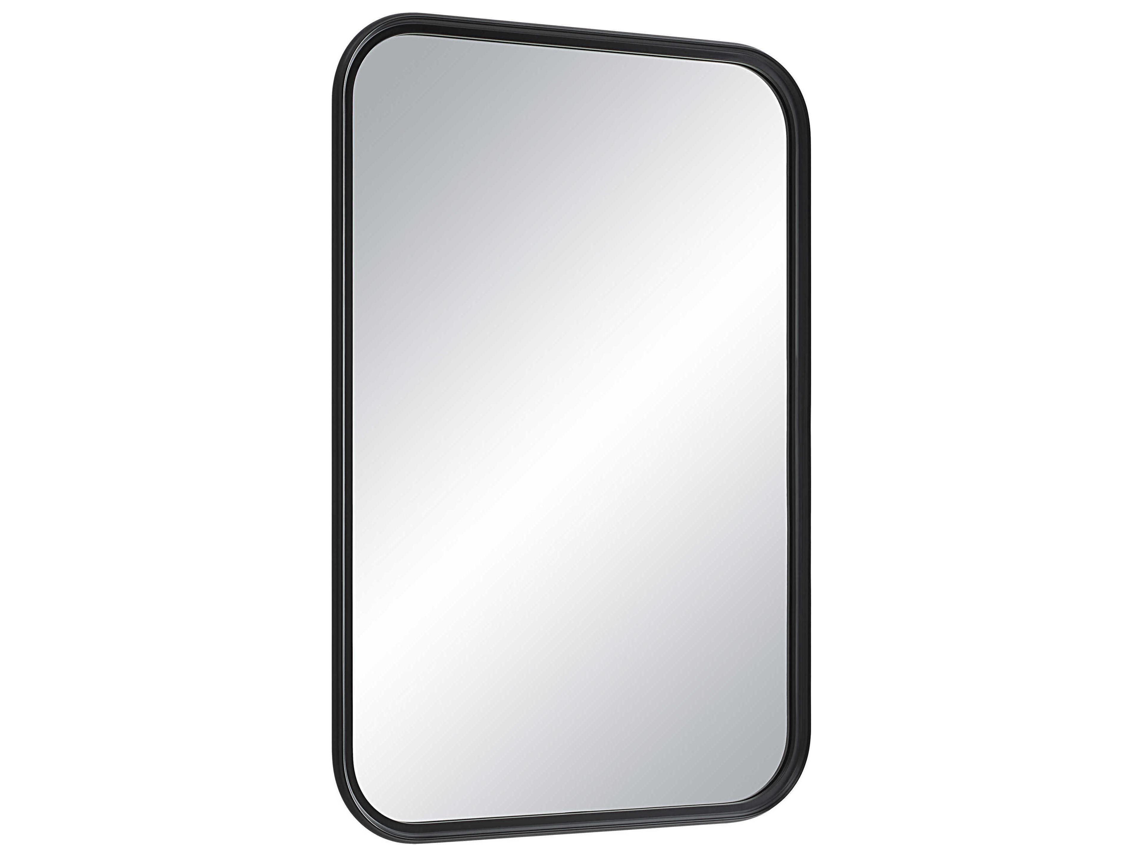 Renwil Kaja Matte Black Rectangular Wall Mirror