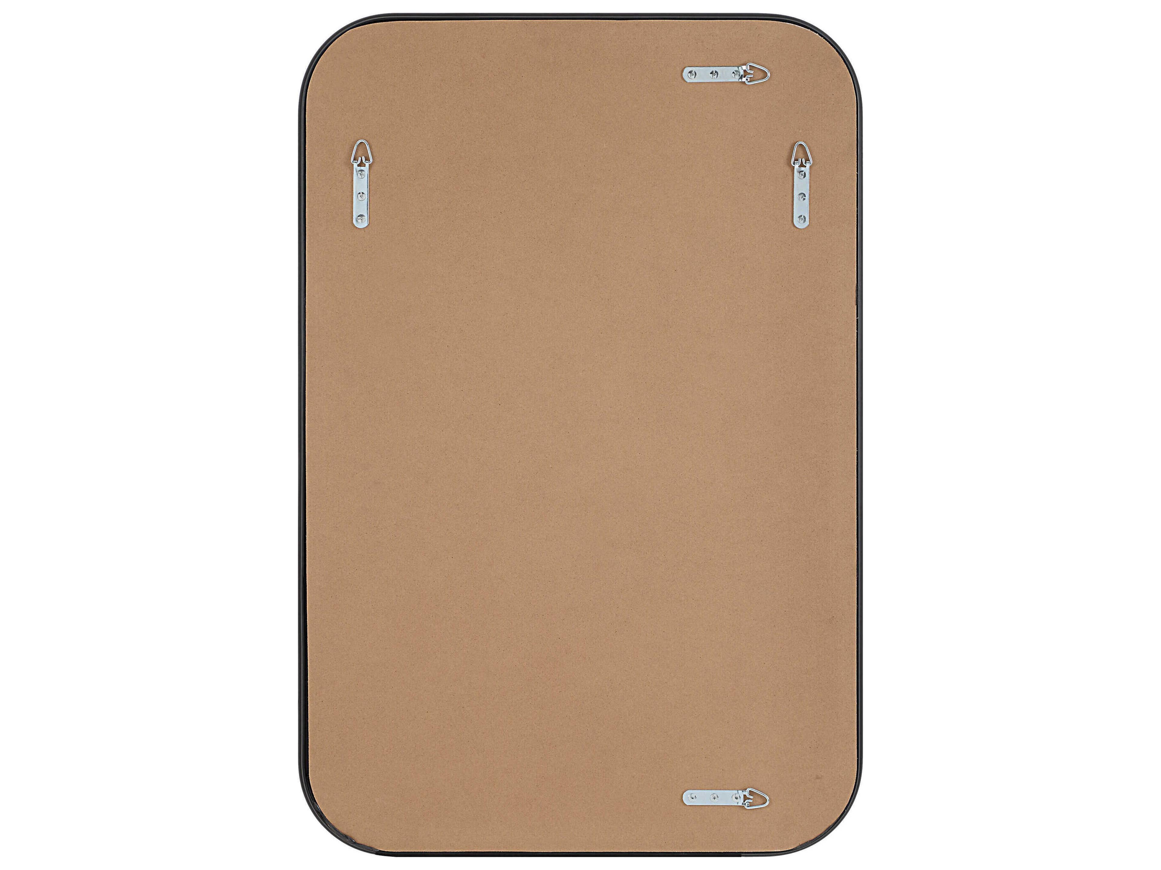 Renwil Kaja Matte Black Rectangular Wall Mirror