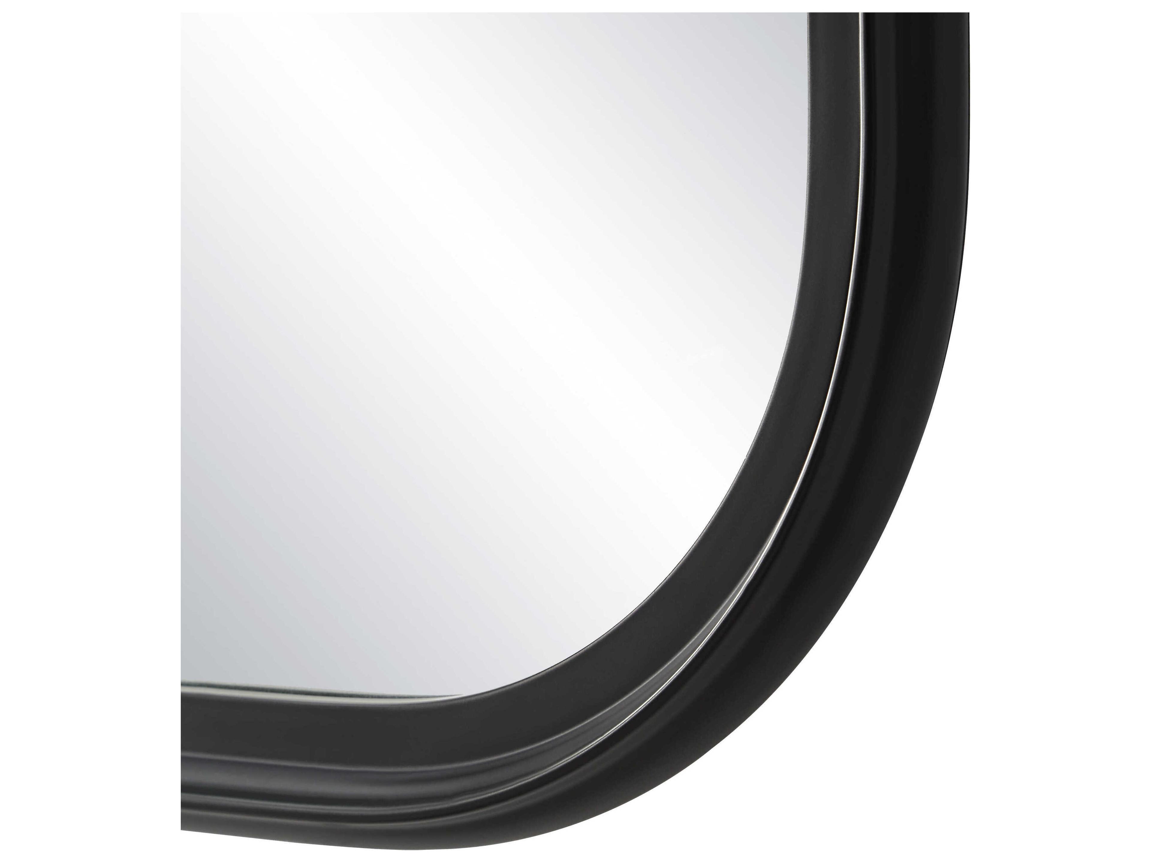 Renwil Kaja Matte Black Rectangular Wall Mirror