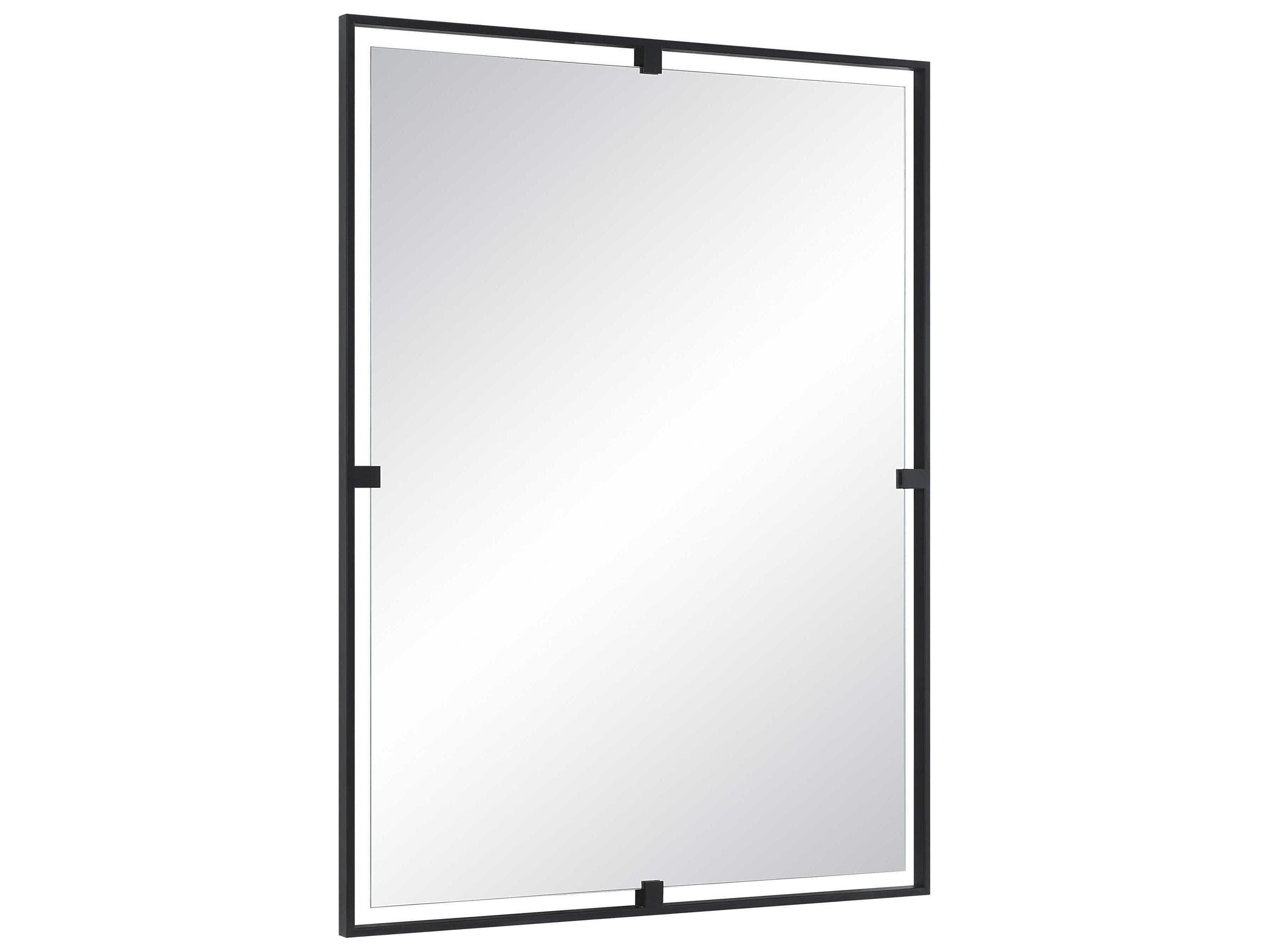 Renwil Marco Matte Black Rectangular Wall Mirror