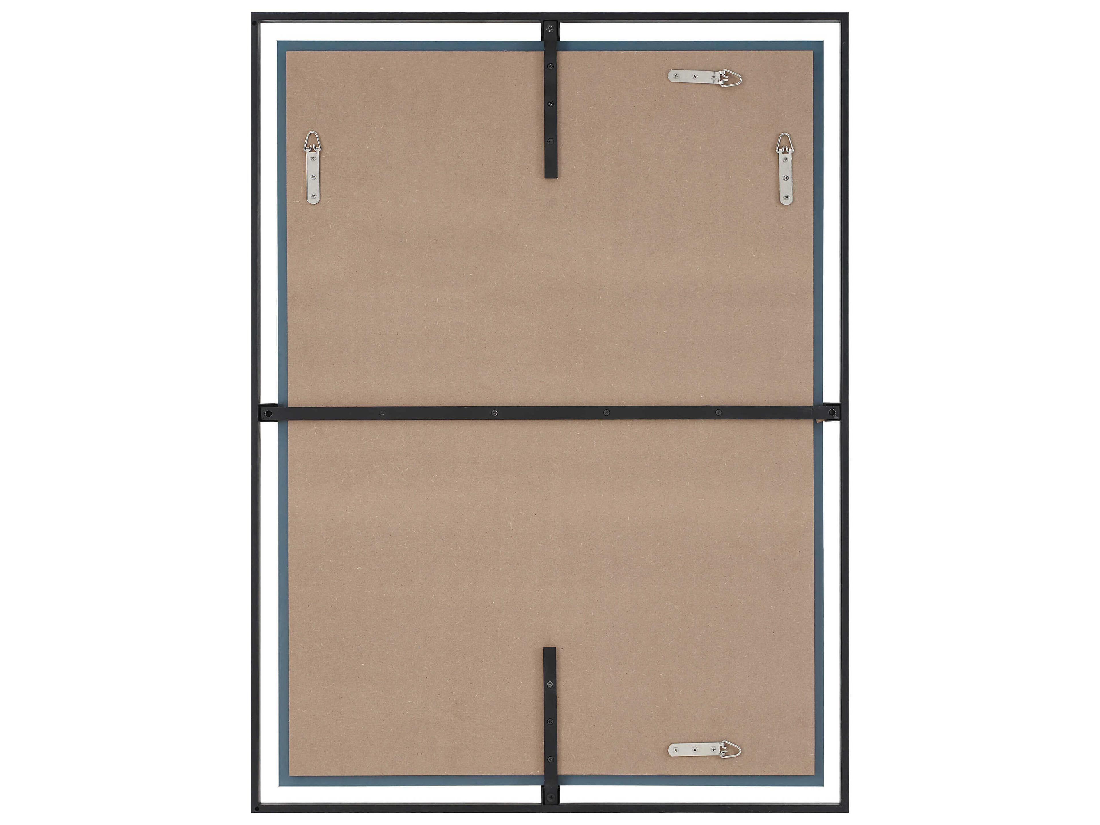 Renwil Marco Matte Black Rectangular Wall Mirror