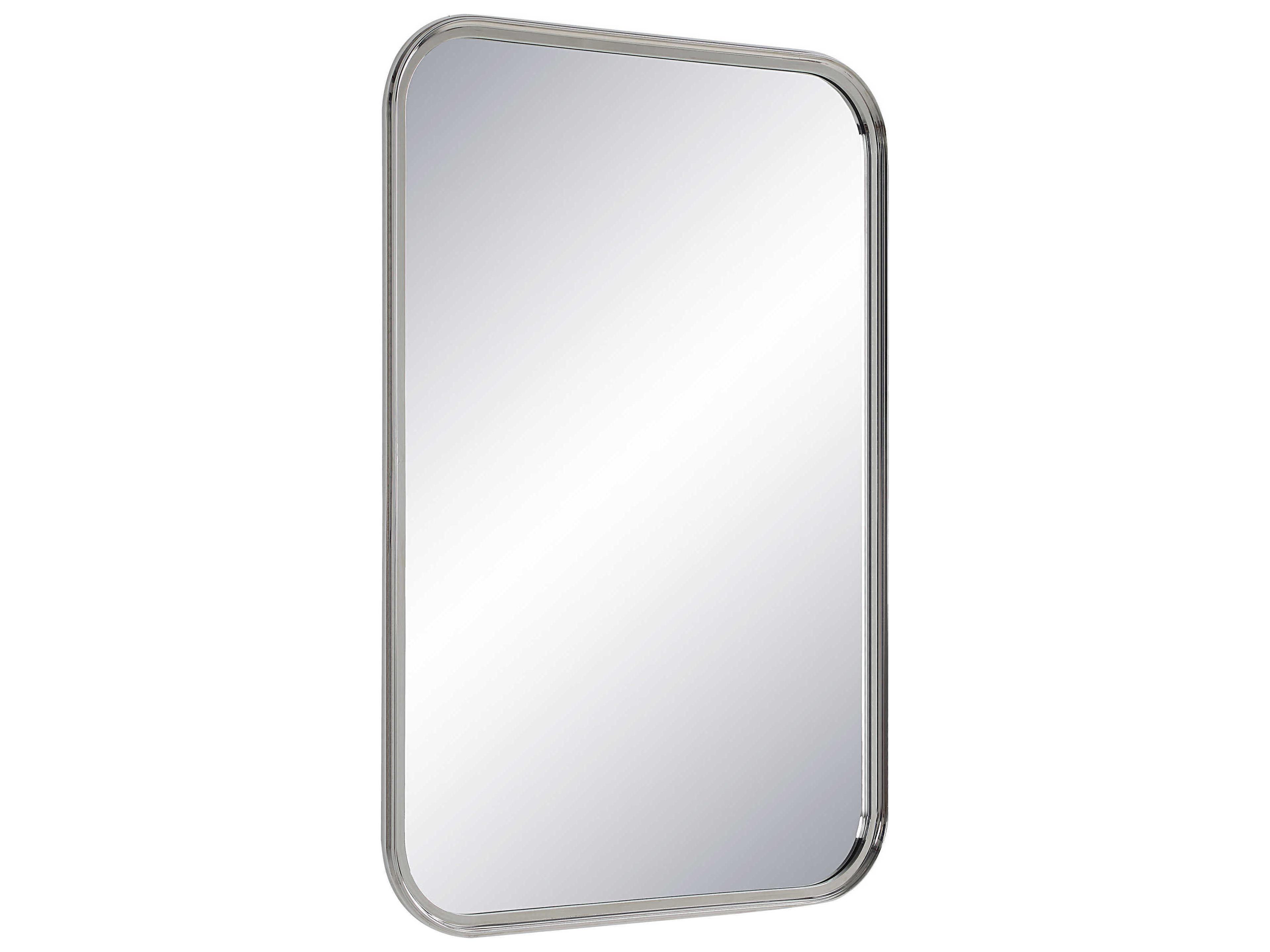 Renwil Sylvie Polished Nickel Rectangular Wall Mirror