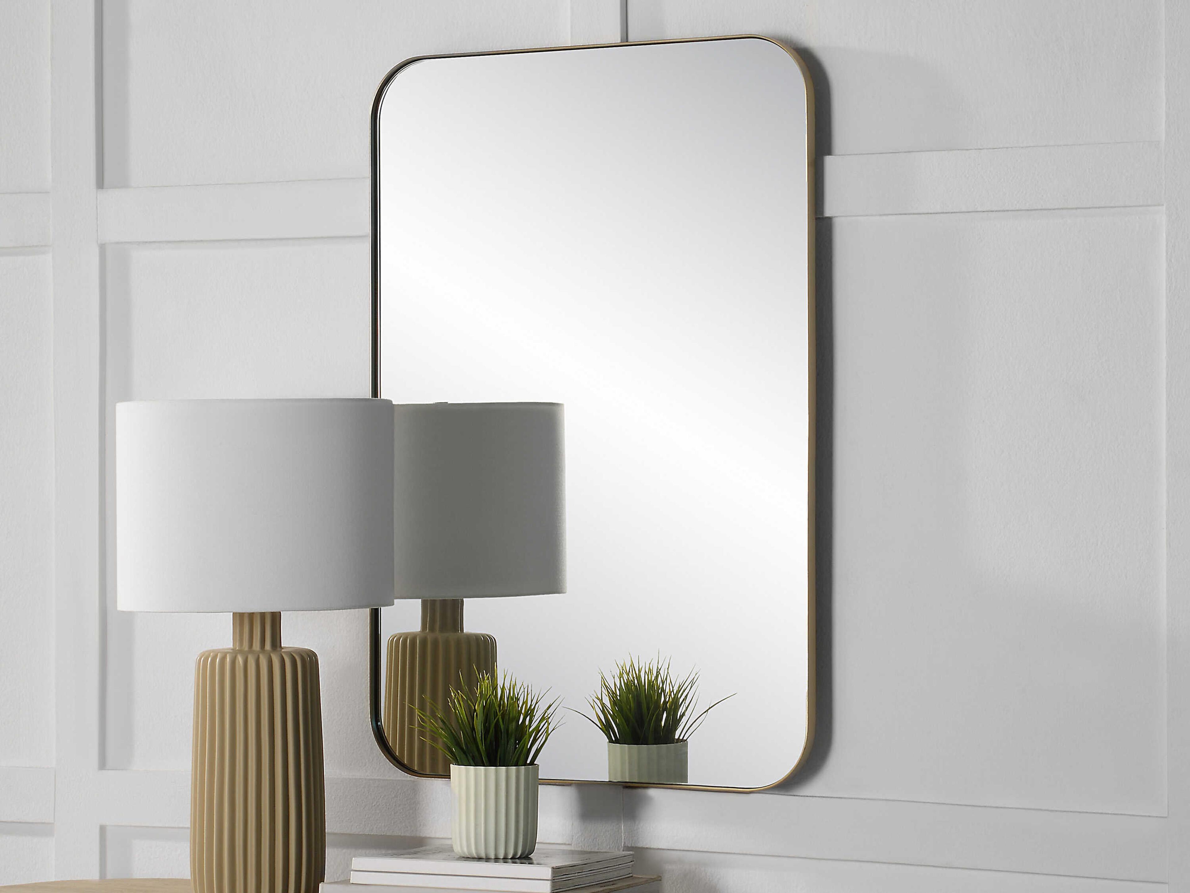 Renwil Vesey Champagne Rectangular Wall Mirror