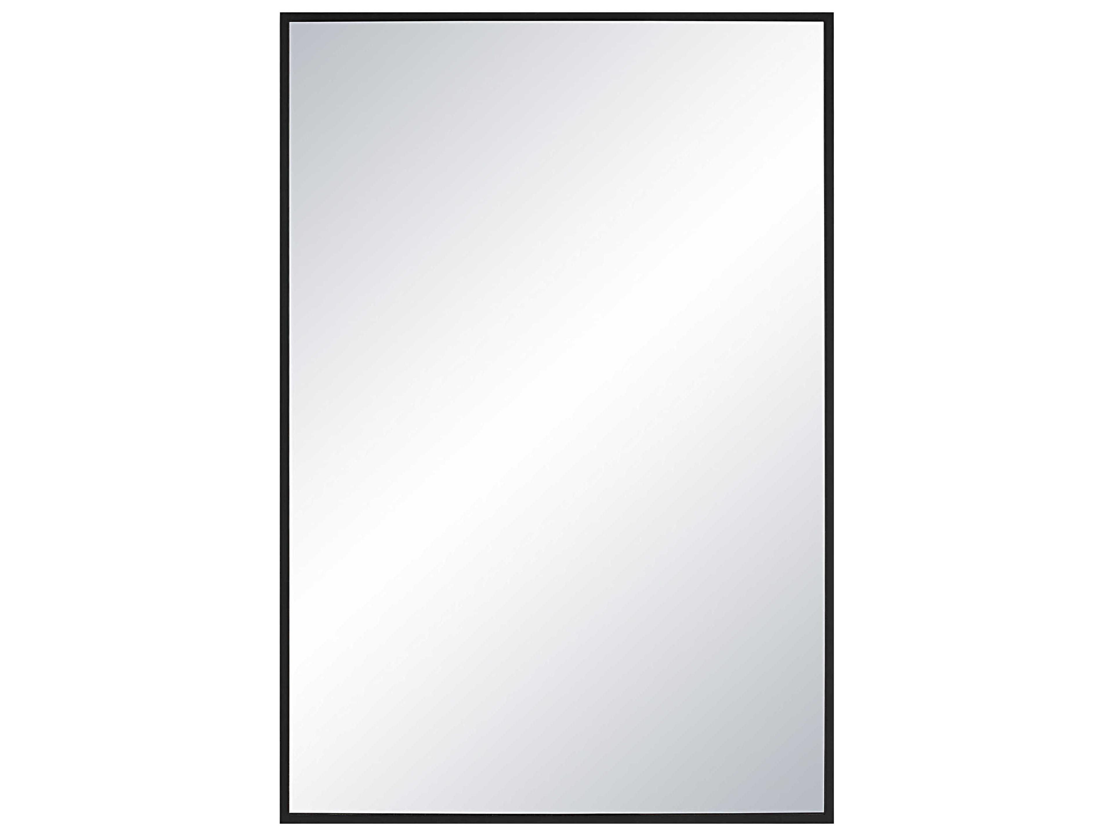 Gasel Matte Black Rectangular Wall Mirror
