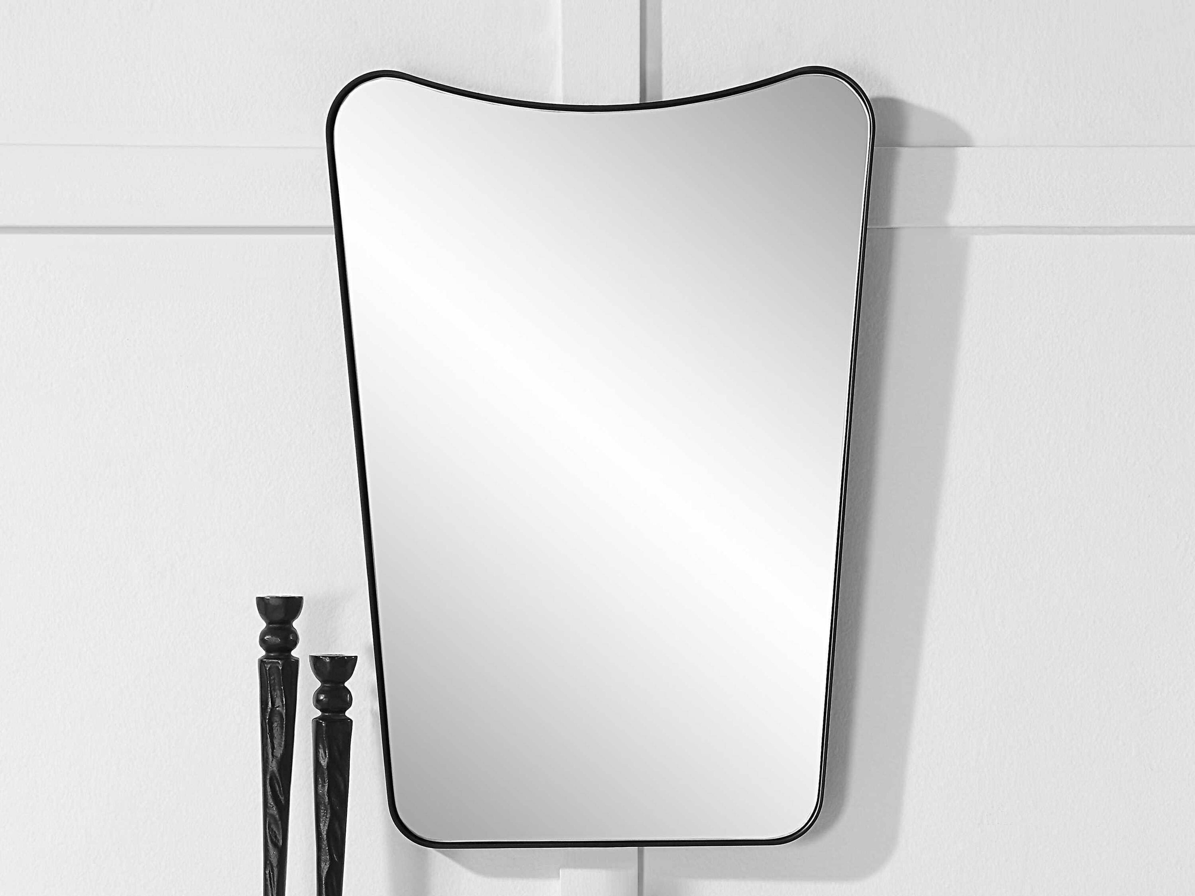 Renwil Kateri Matte Black Wall Mirror
