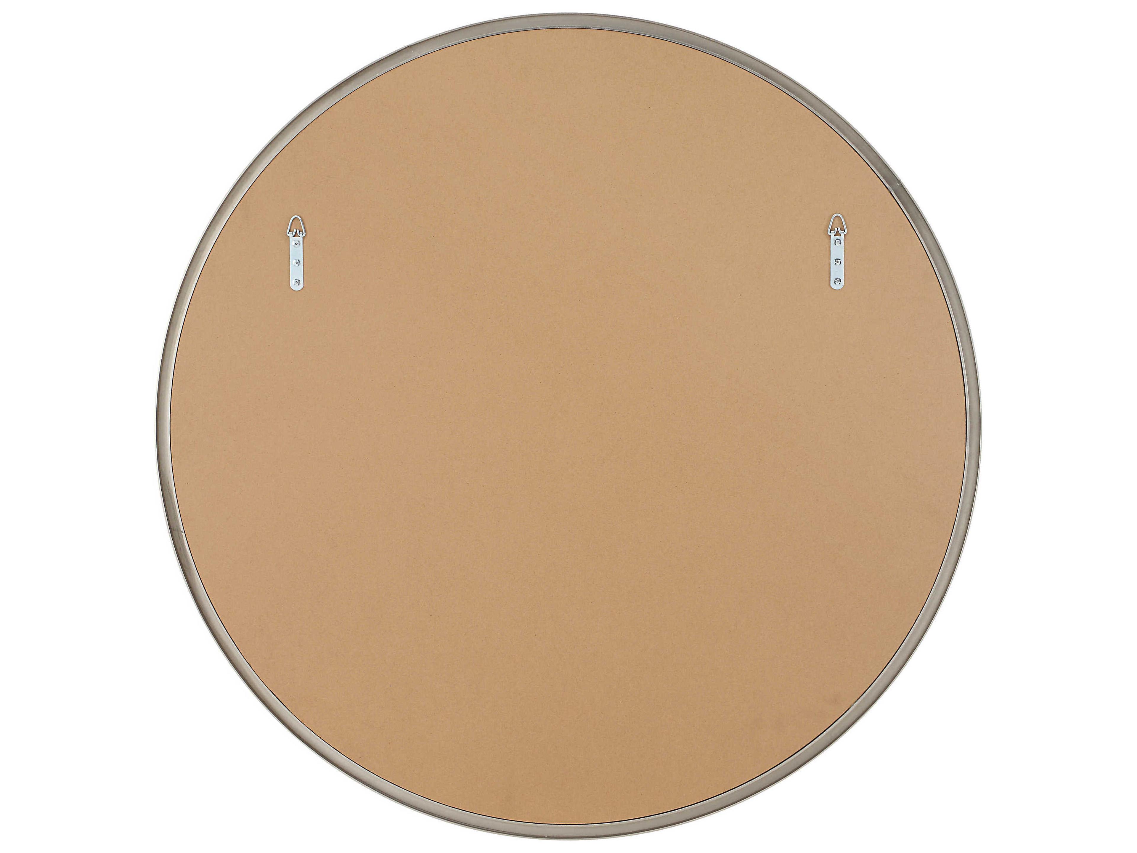 Renwil Oltimo Matte Satin Nickel Round Wall Mirror