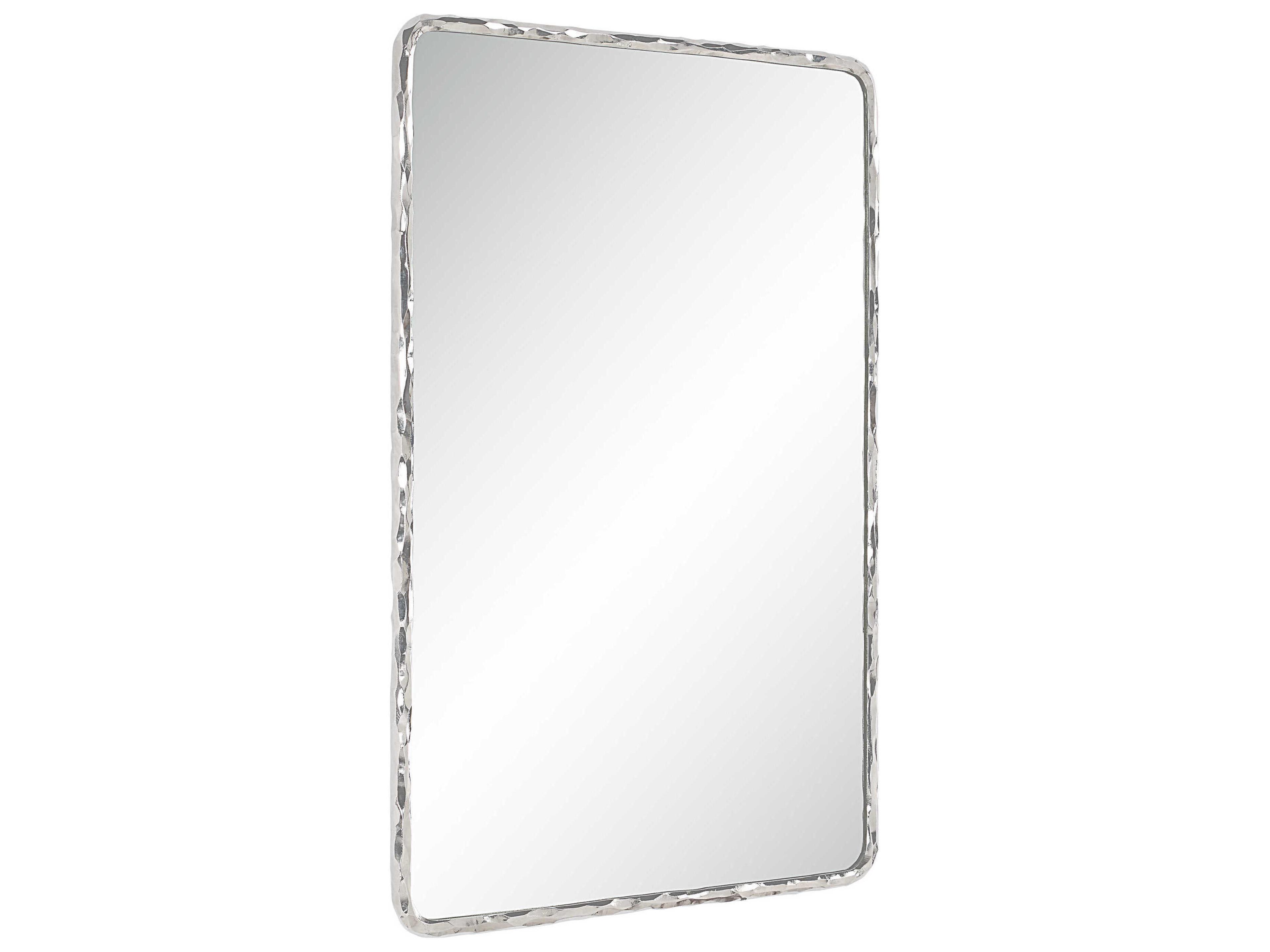 Renwil Pollonia Polished Nickel Rectangular Wall Mirror