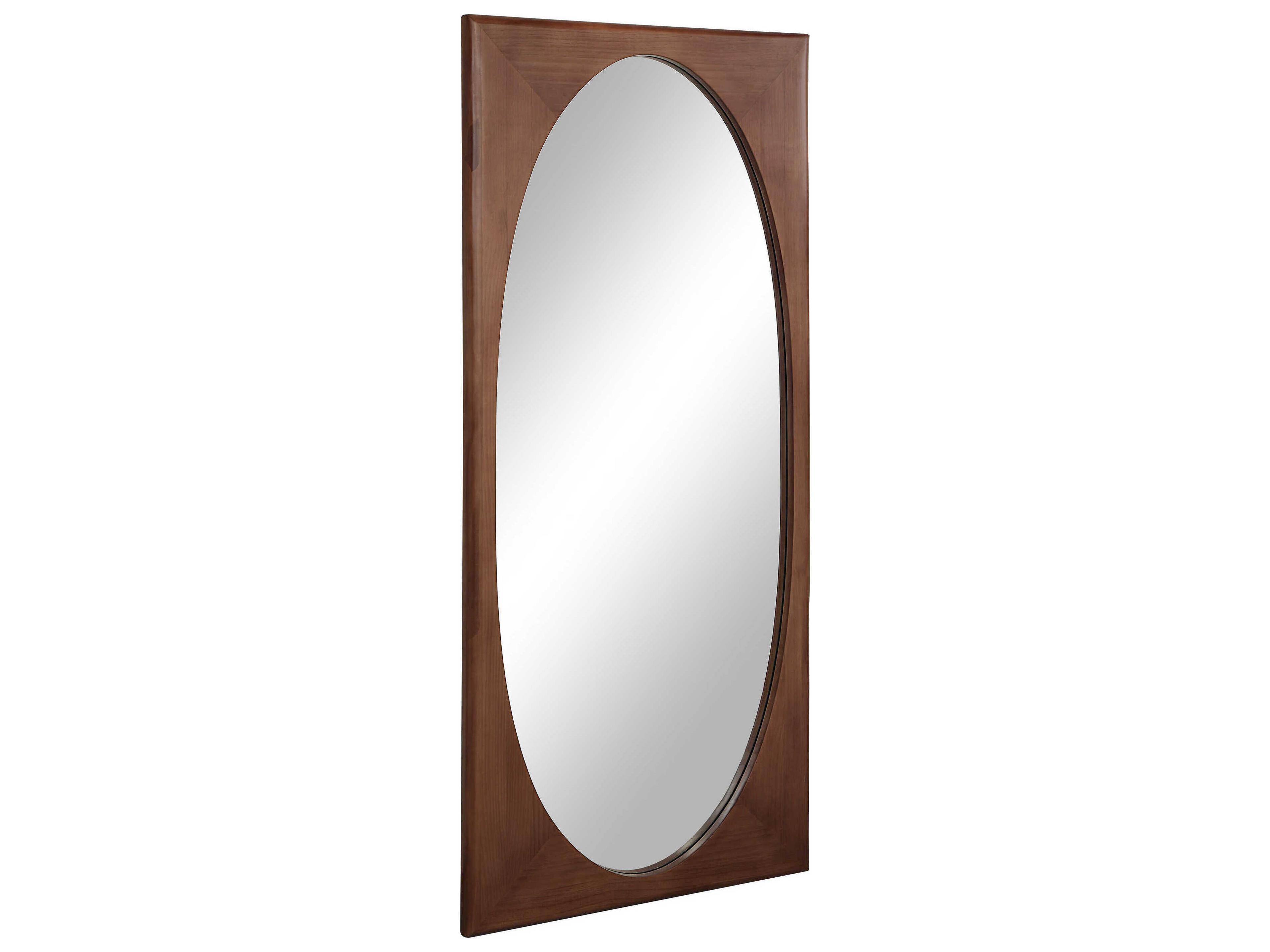 Renwil Sitia Walnut Rectangular Wall Mirror
