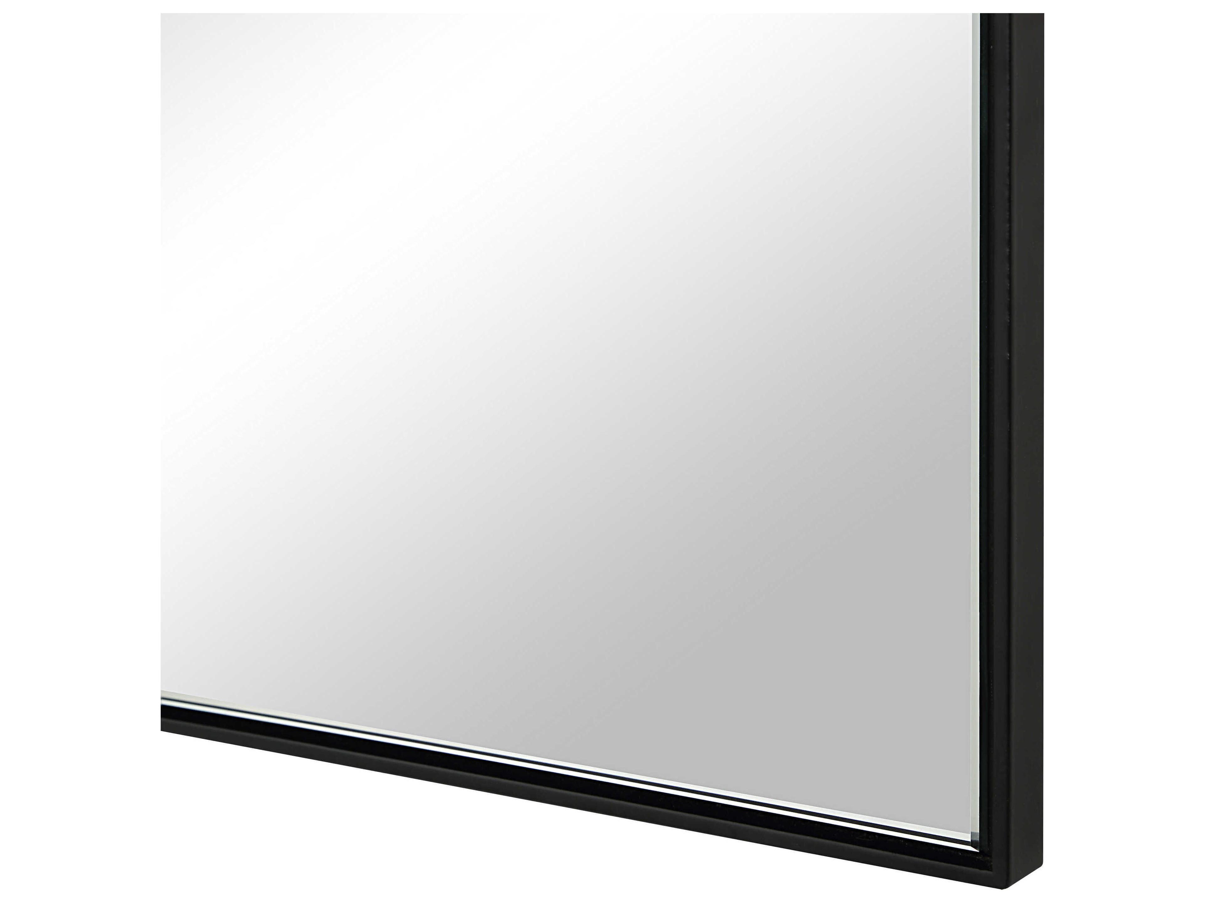 Renwil Loutro Matte Black Rectangular Wall Mirror