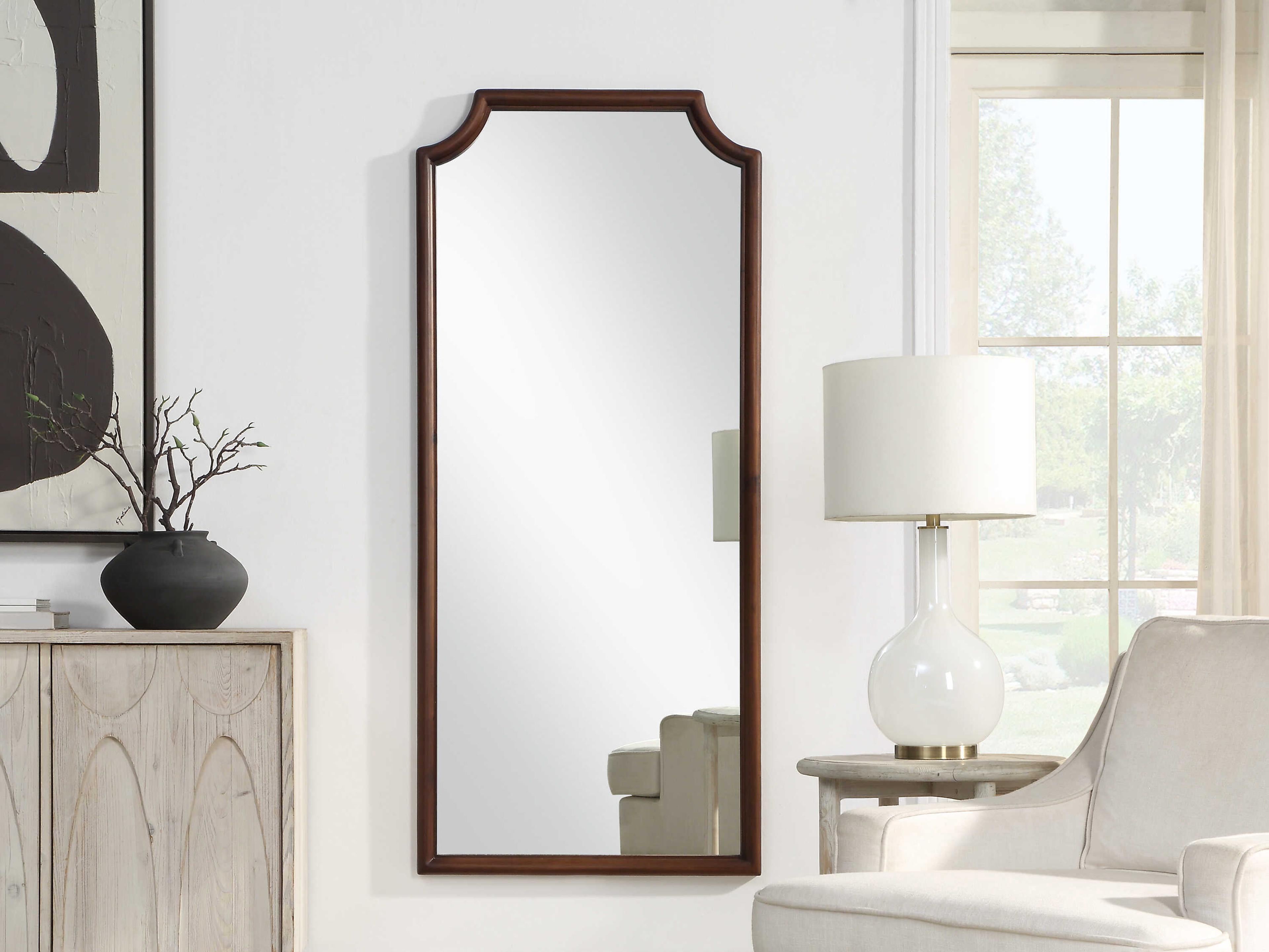 Renwil Otara Walnut Wall Mirror