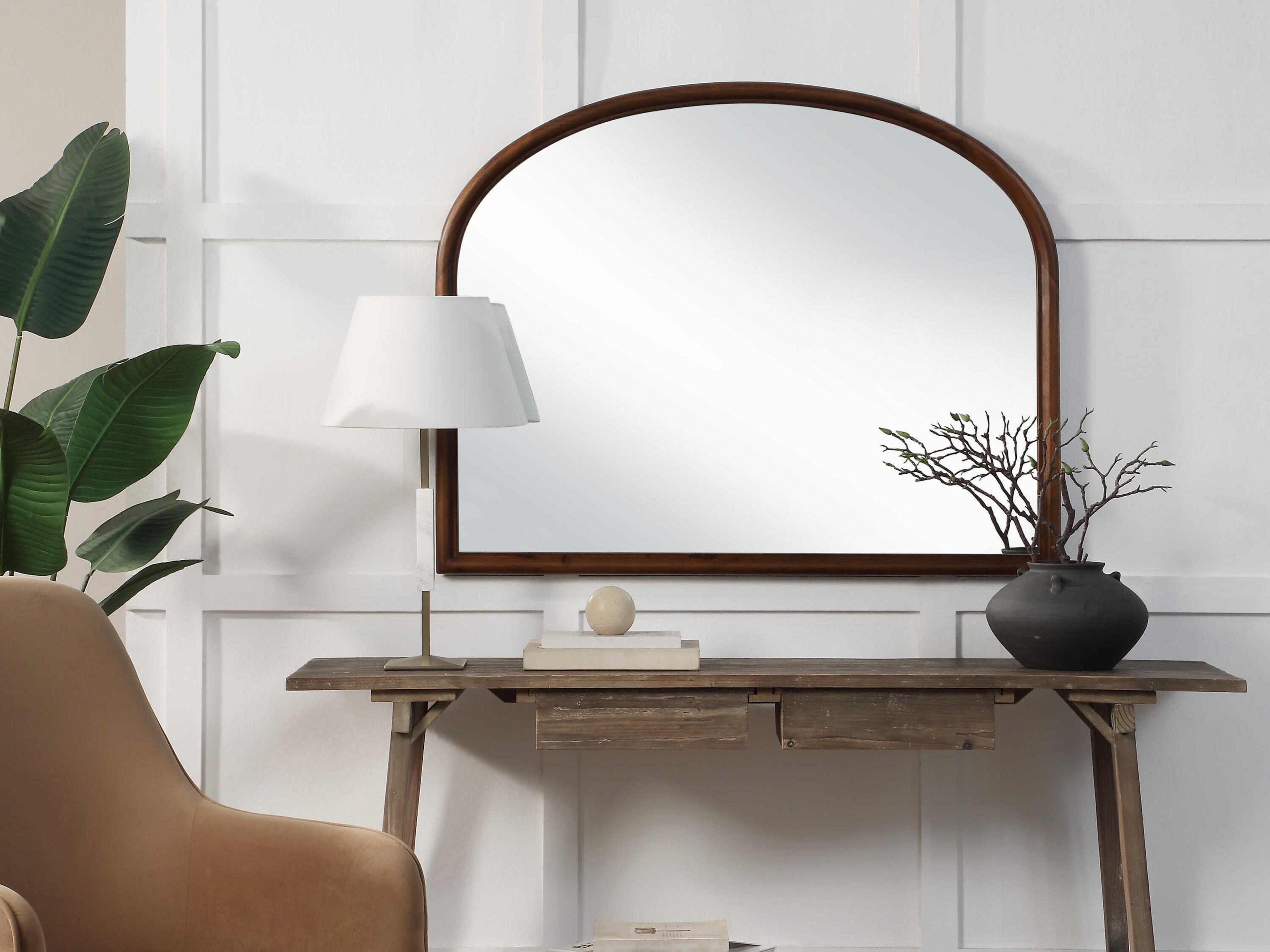 Renwil Kindra Walnut Wall Mirror