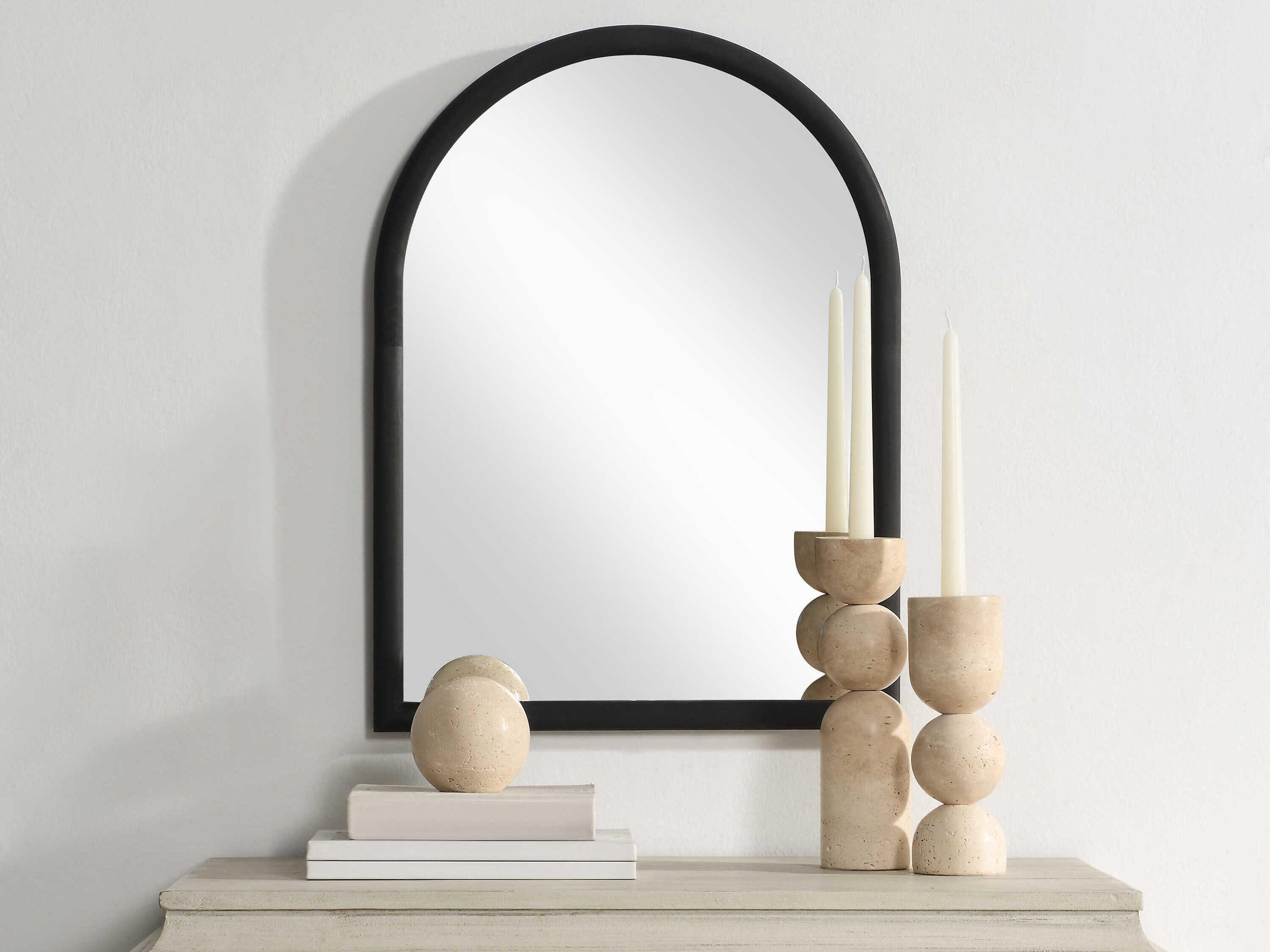 Renwil Olfito Matte Black Wall Mirror