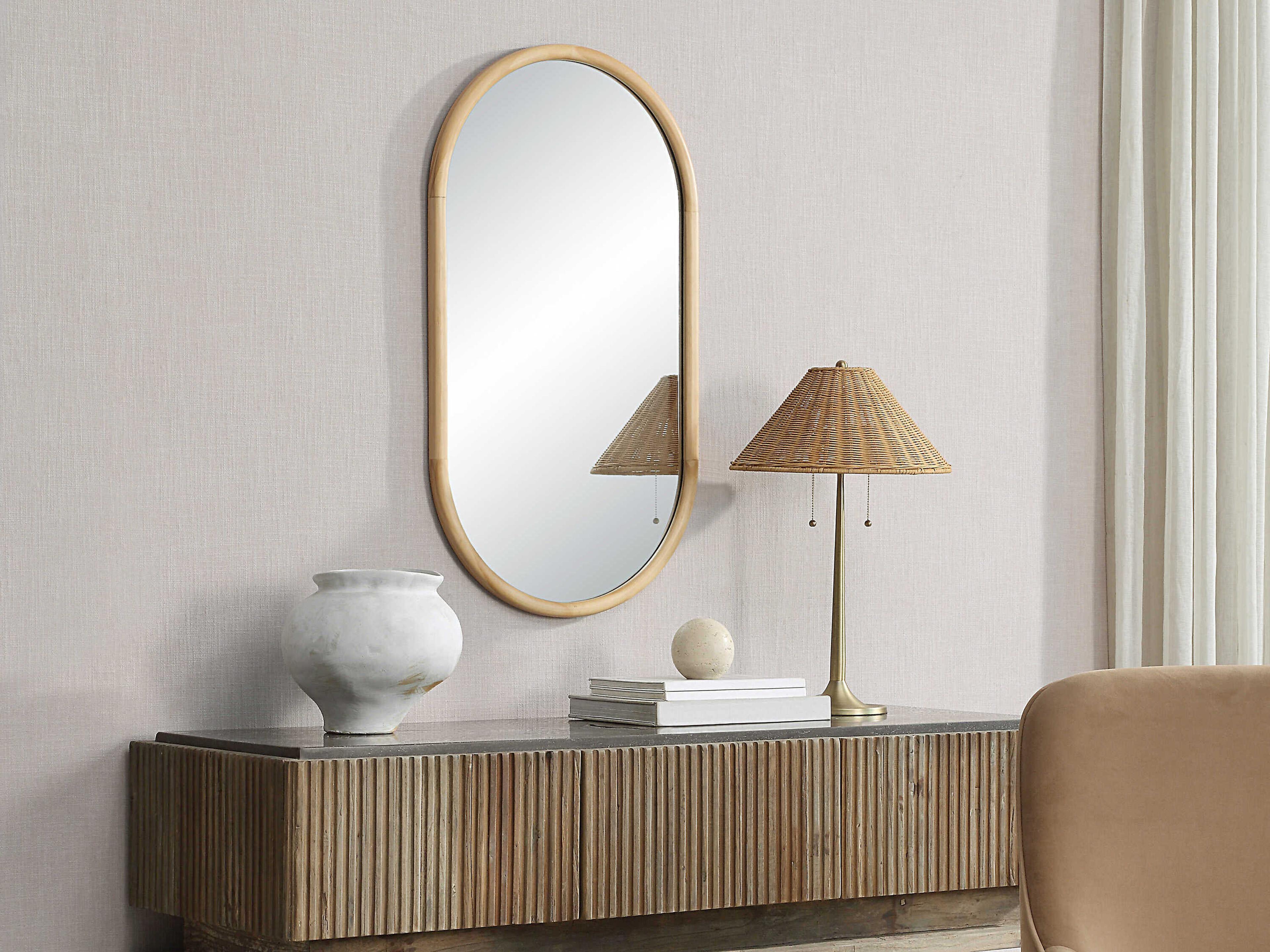 Renwil Puno Natural Oval Wall Mirror