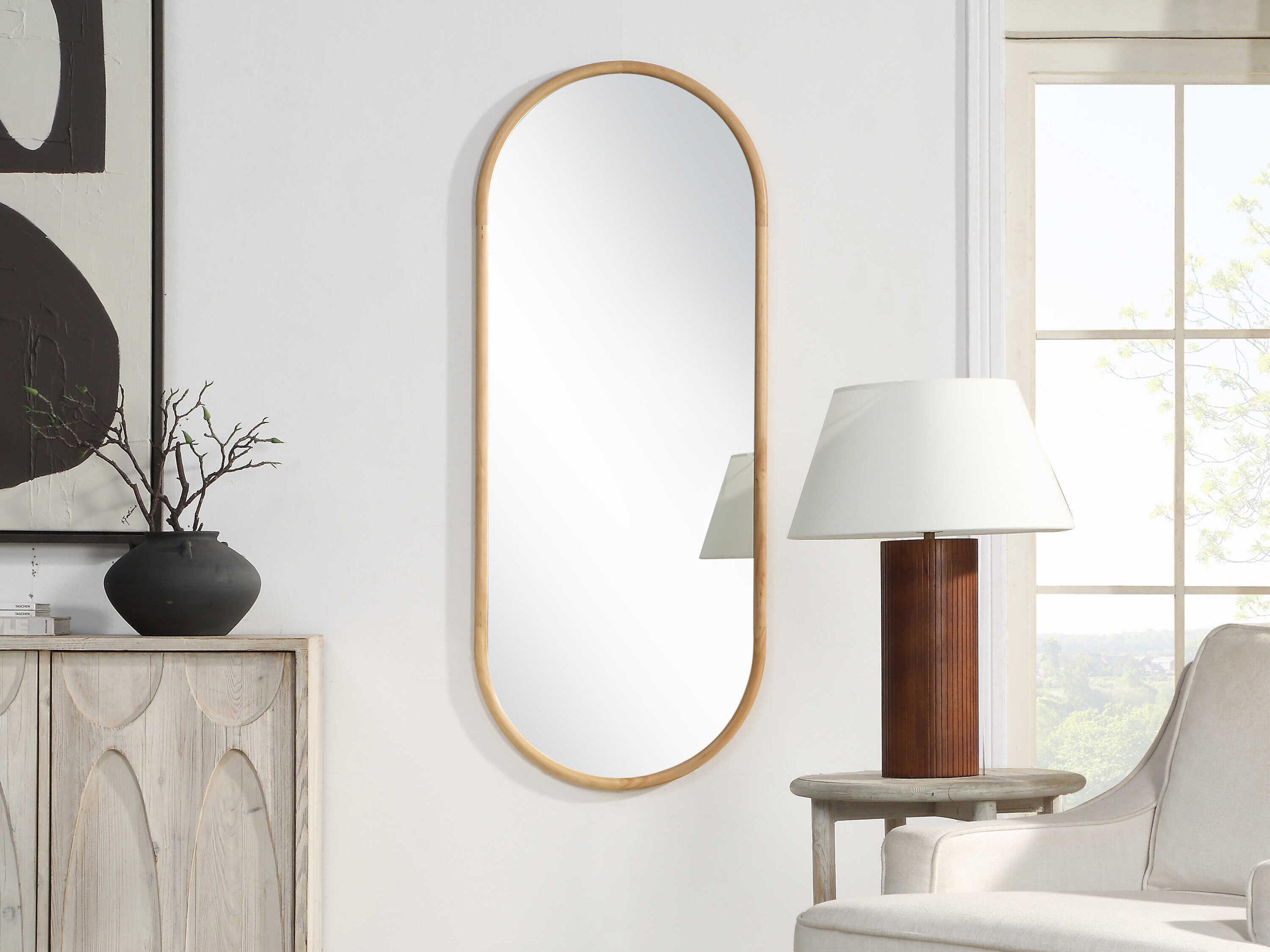 Renwil Pudino Natural Oval Wall Mirror