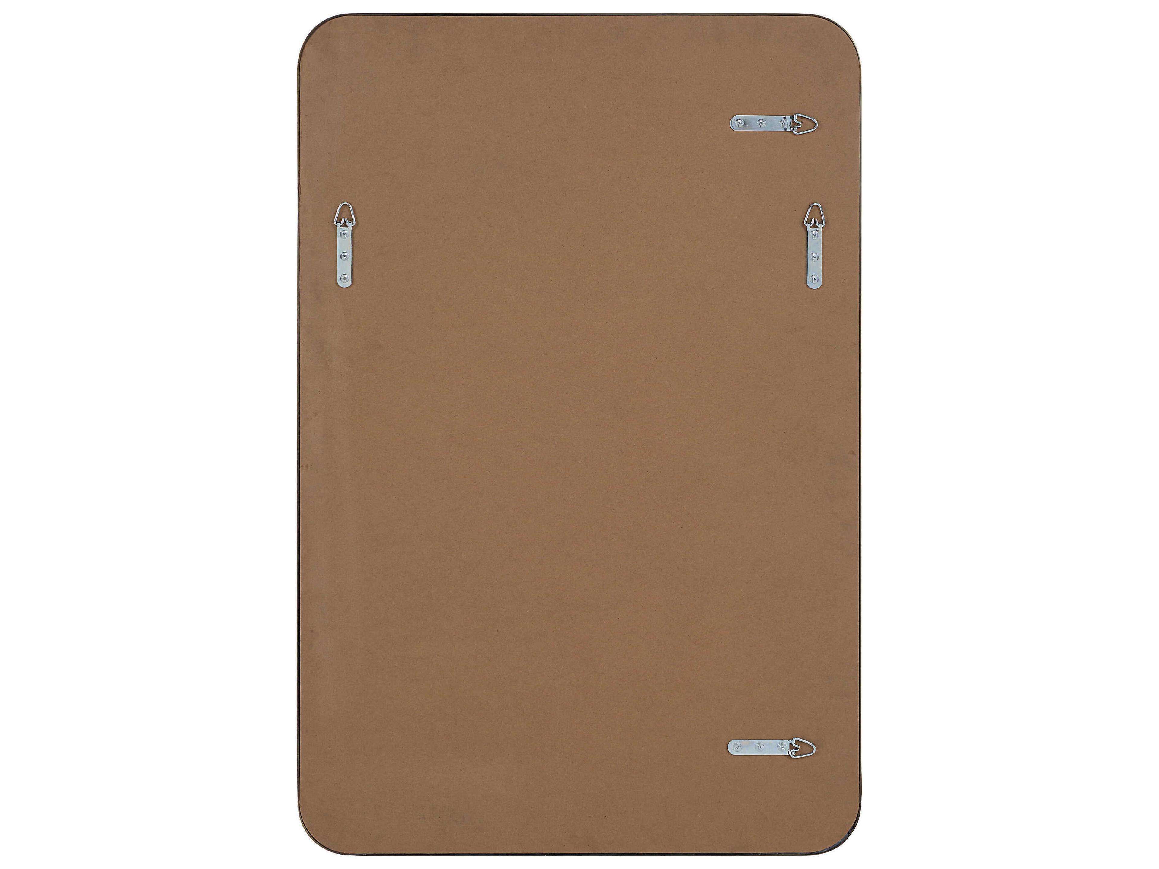 Renwil Franca Dark Antique Brushed Brass Rectangular Wall Mirror