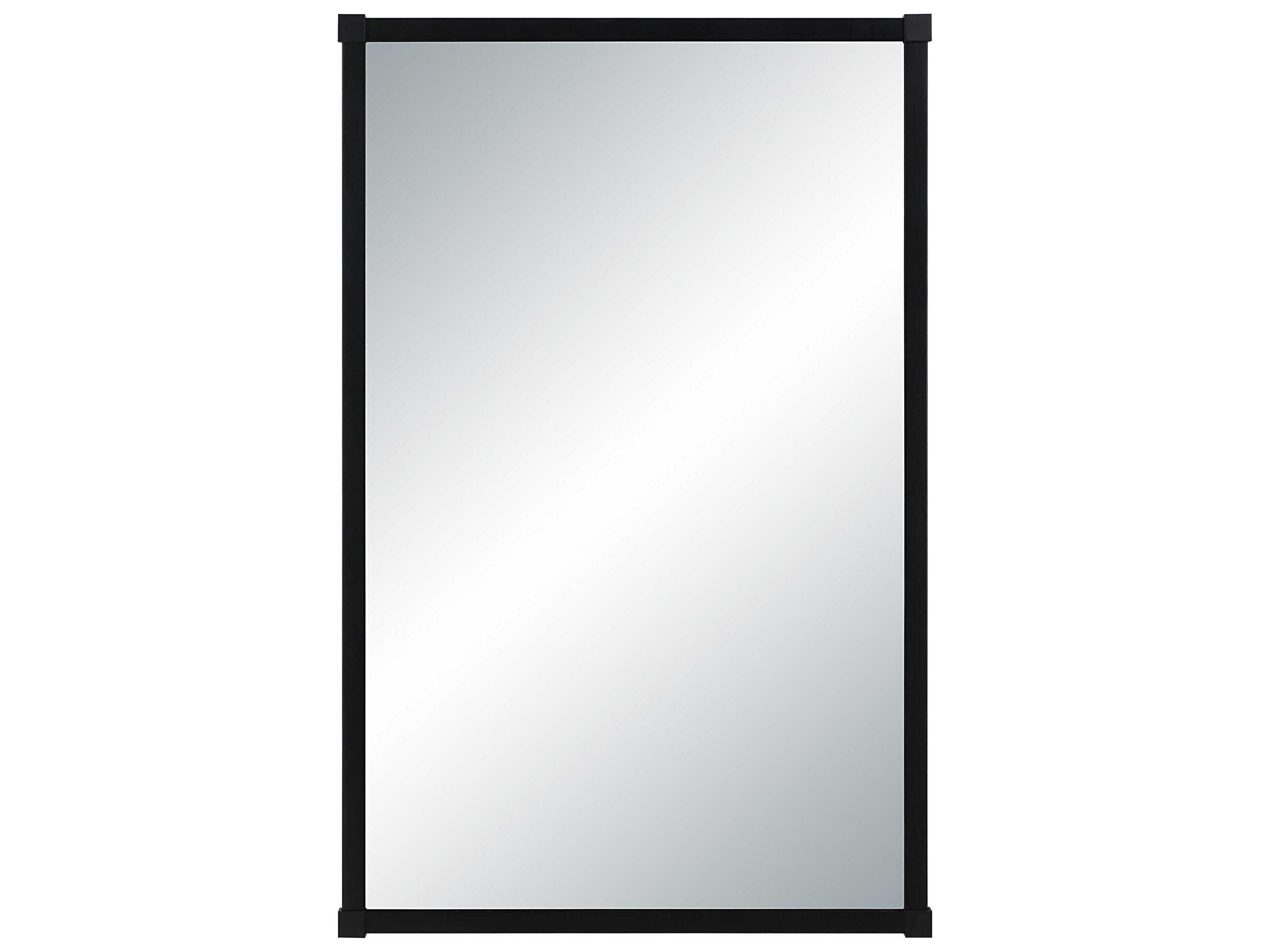 Kauri Matte Black Rectangular Wall Mirror