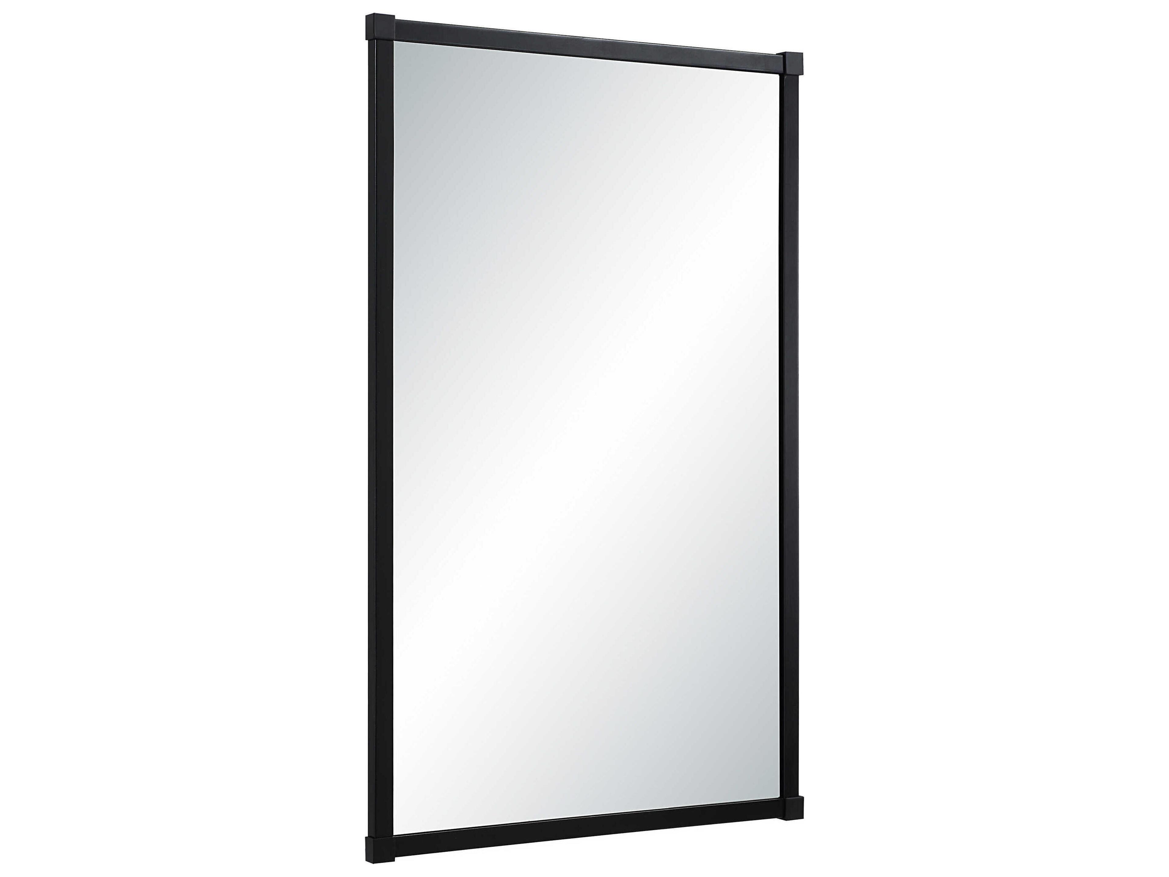 Renwil Kauri Matte Black Rectangular Wall Mirror