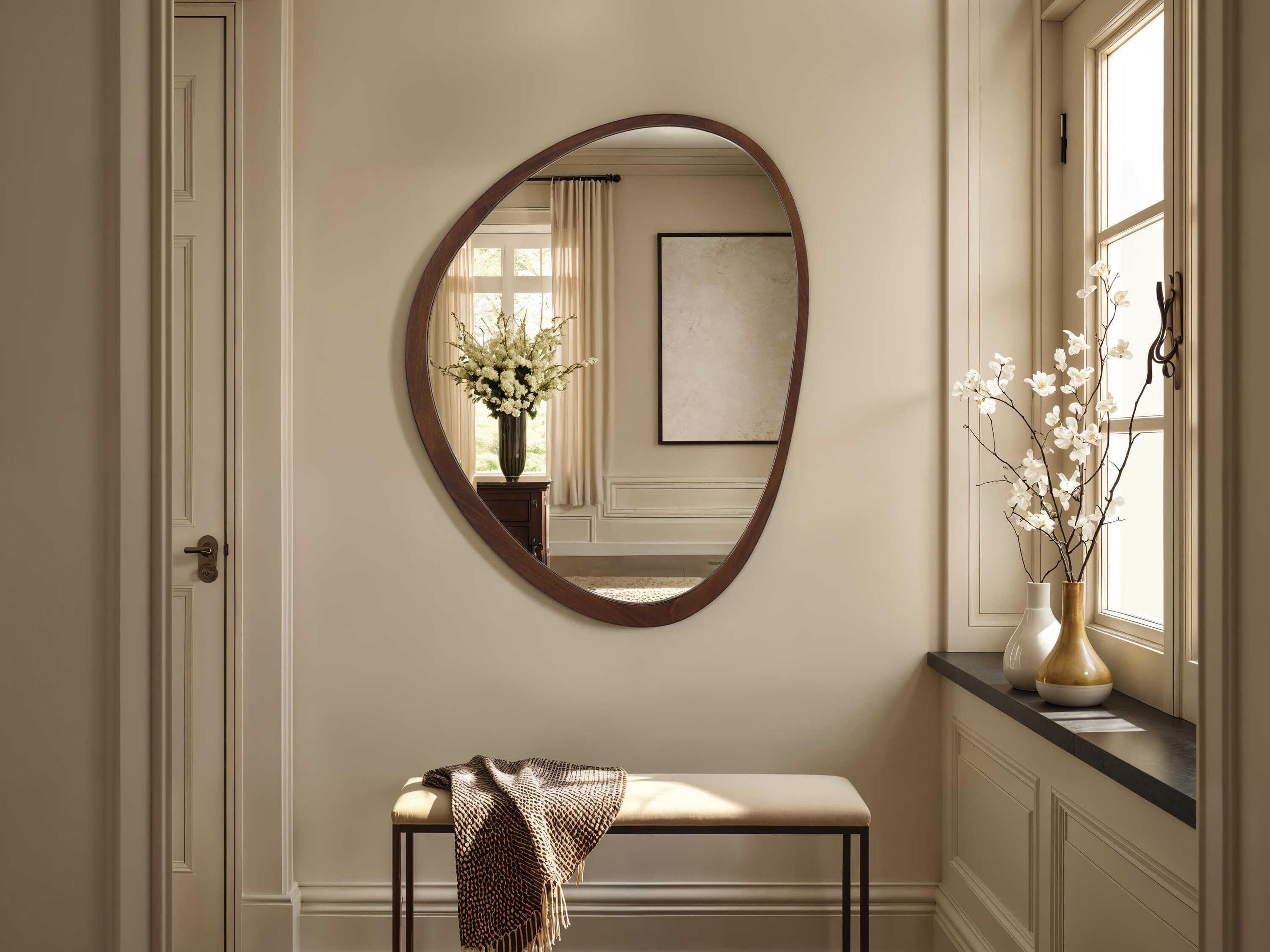 Renwil Borago Walnut Wall Mirror