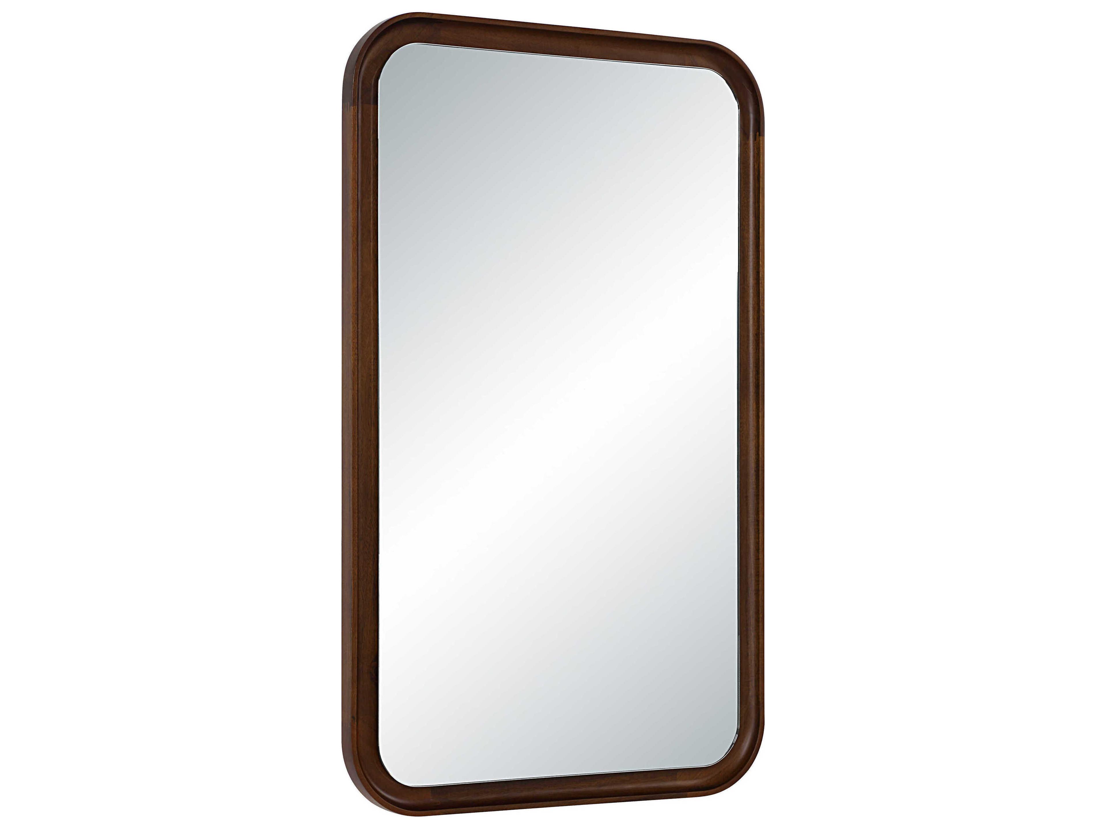 Renwil Salvia Walnut Rectangular Wall Mirror