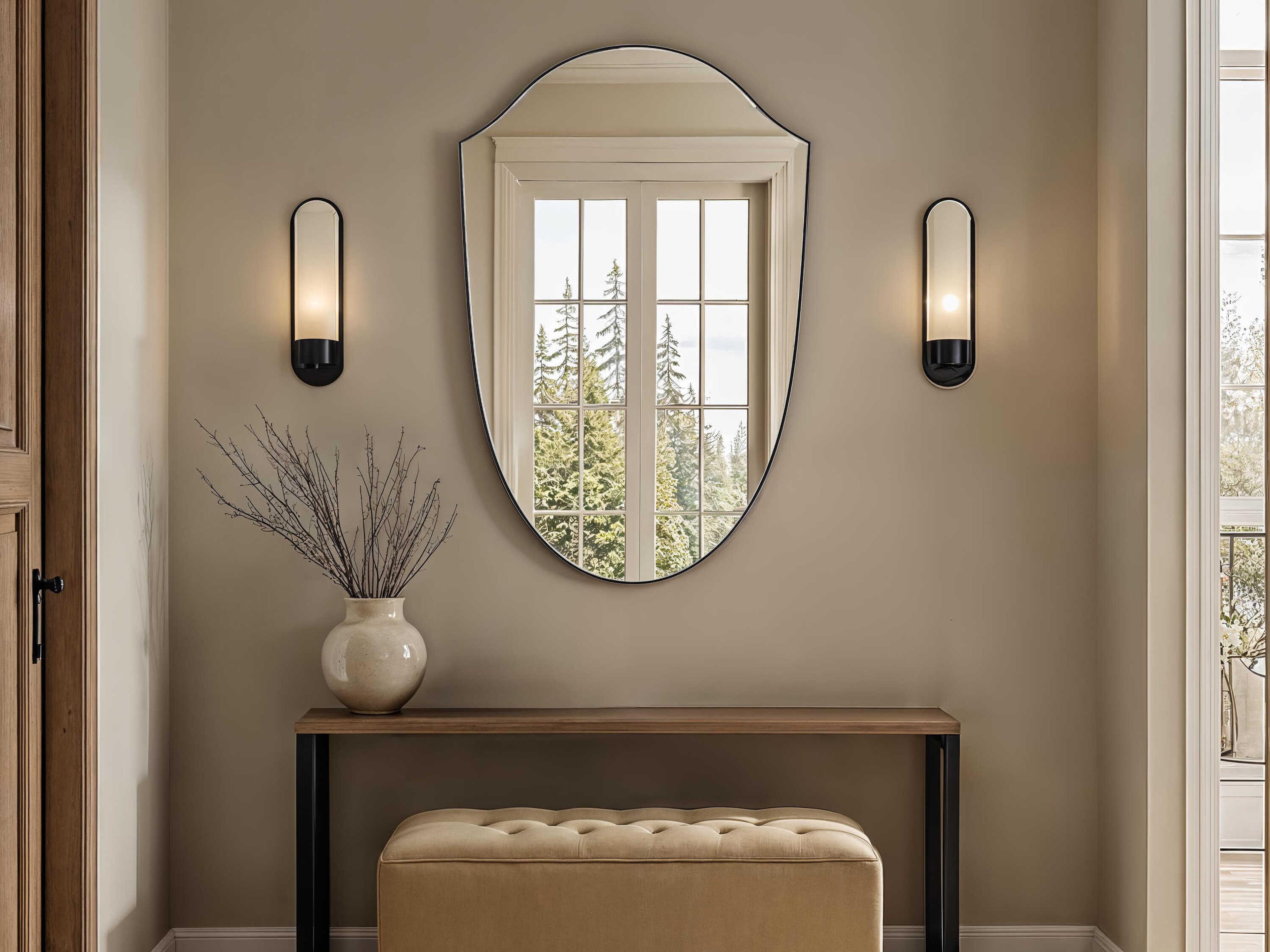 Renwil Ryker Matte Black Wall Mirror