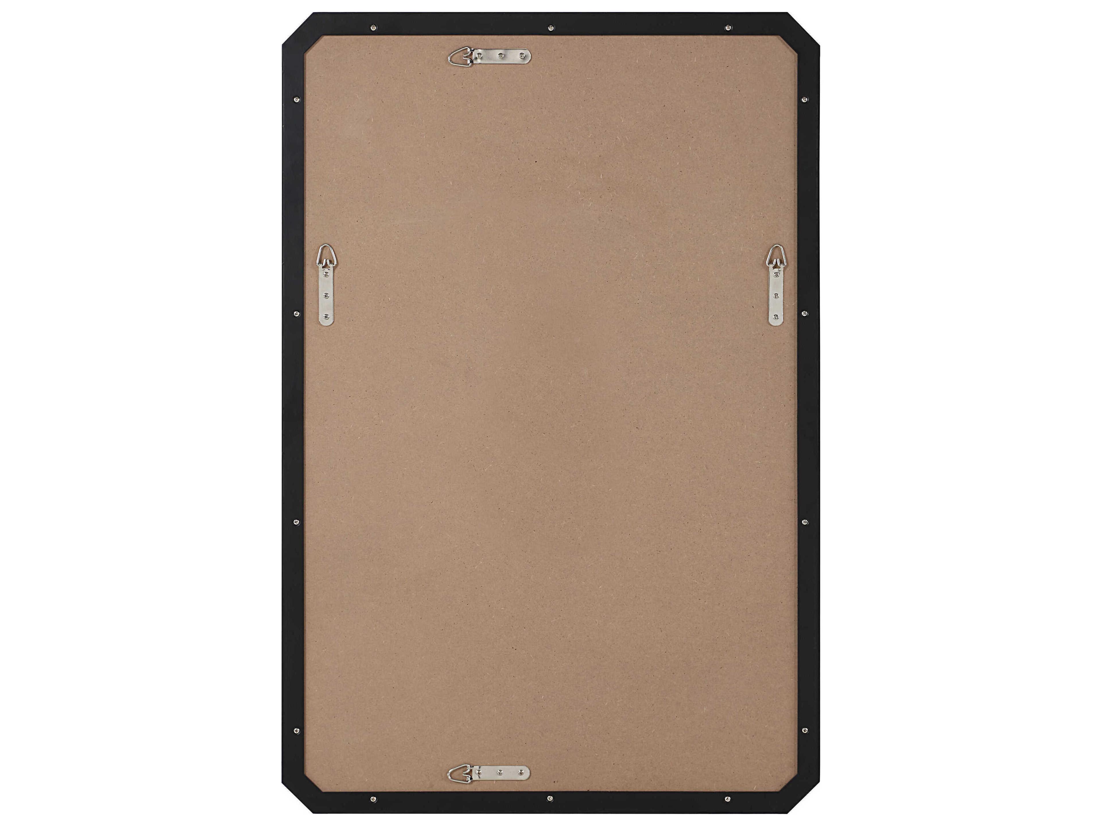 Renwil Jace Matte Black Rectangular Wall Mirror