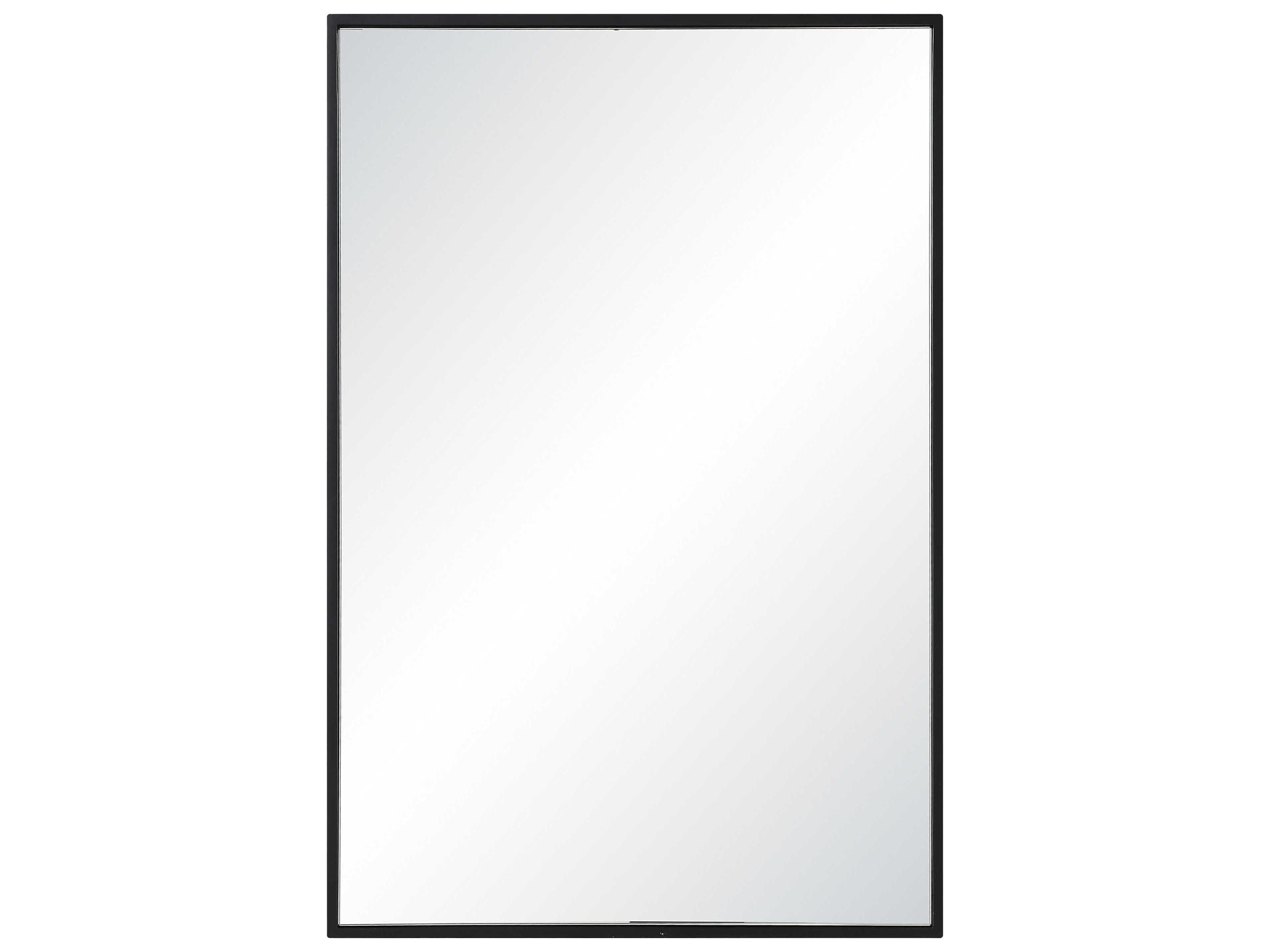 Agata Matte Black Rectangular Wall Mirror