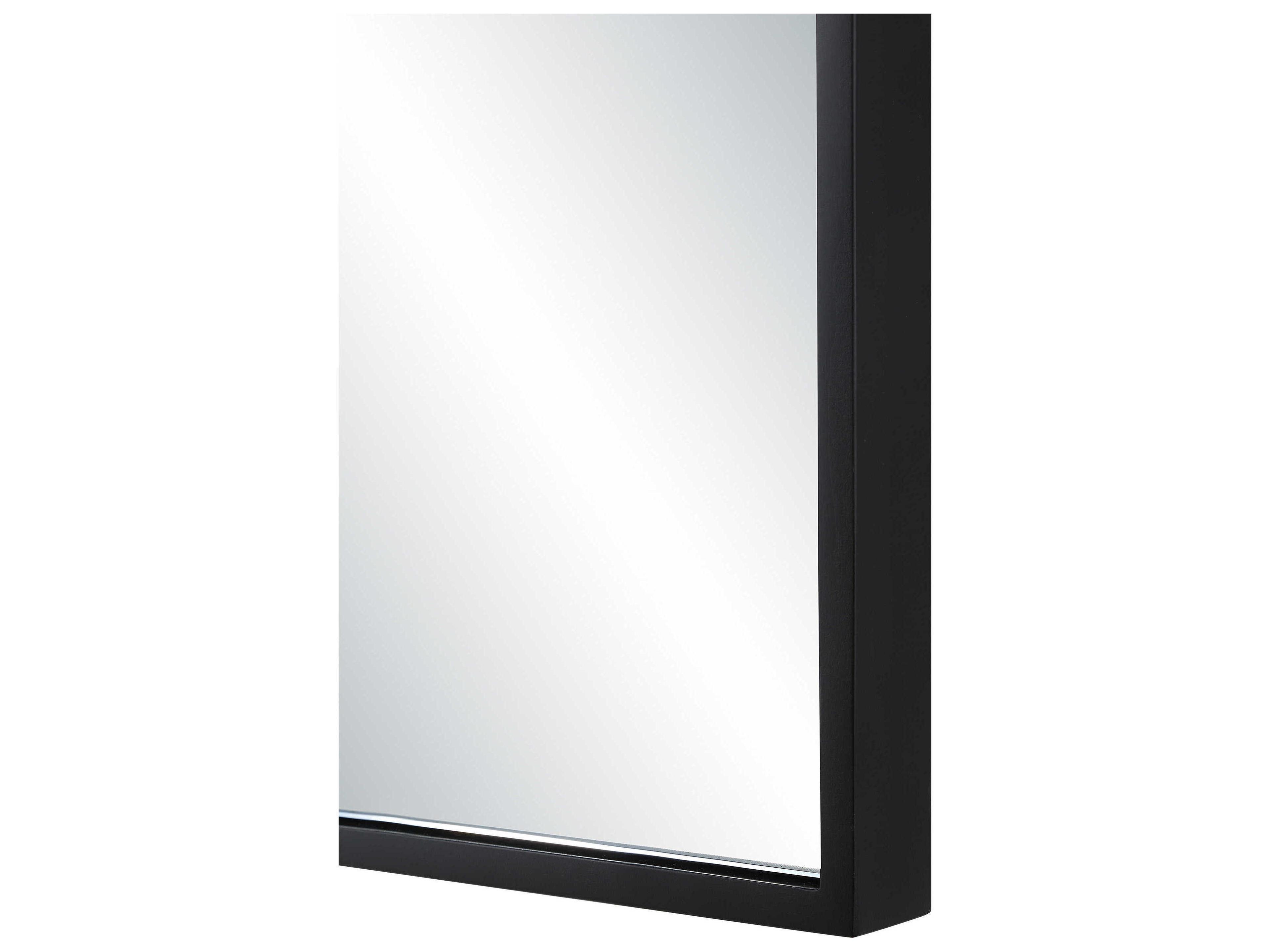 Renwil Agata Matte Black Rectangular Wall Mirror
