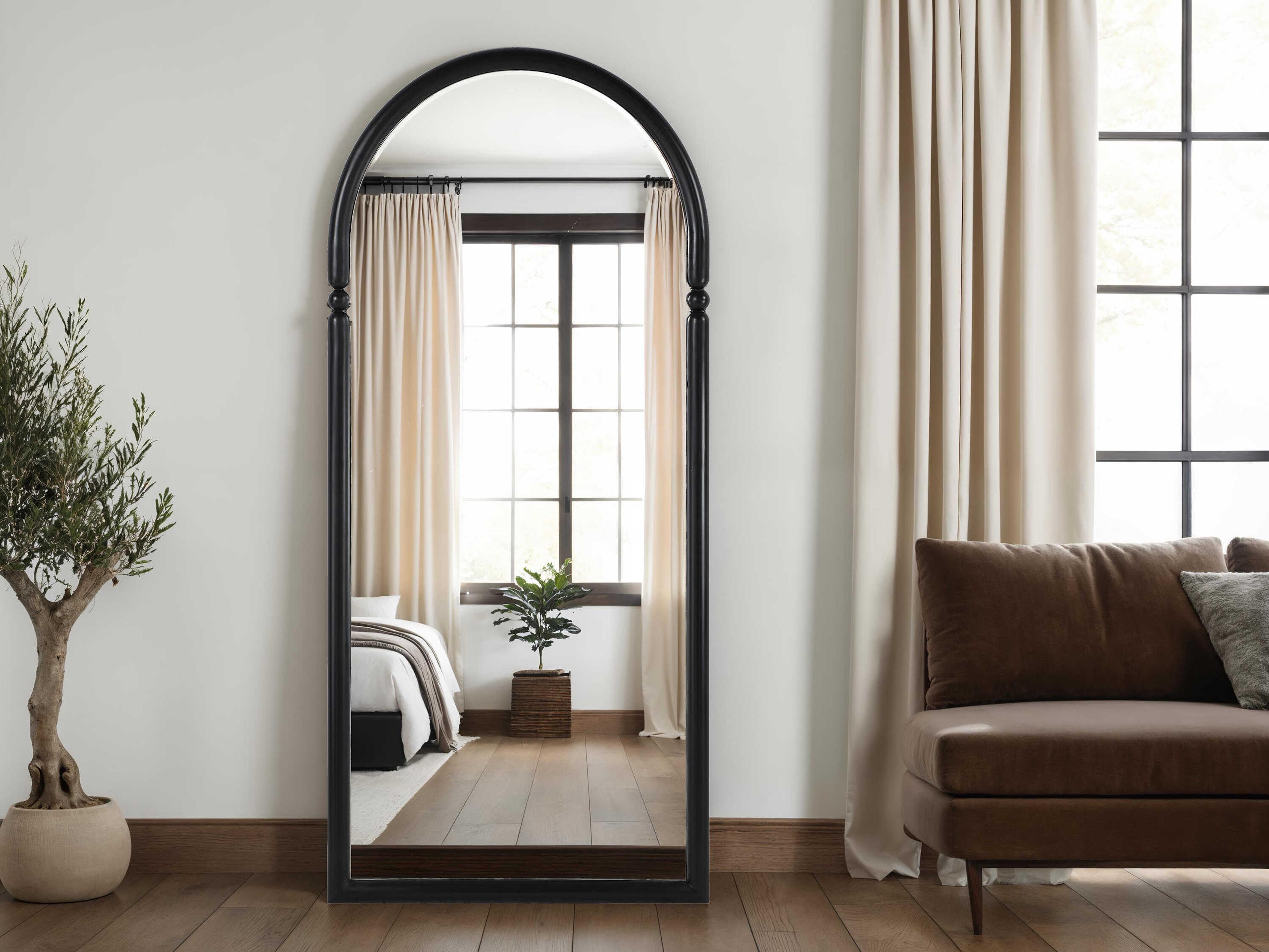 Renwil Arcade Matte Black Wall Mirror