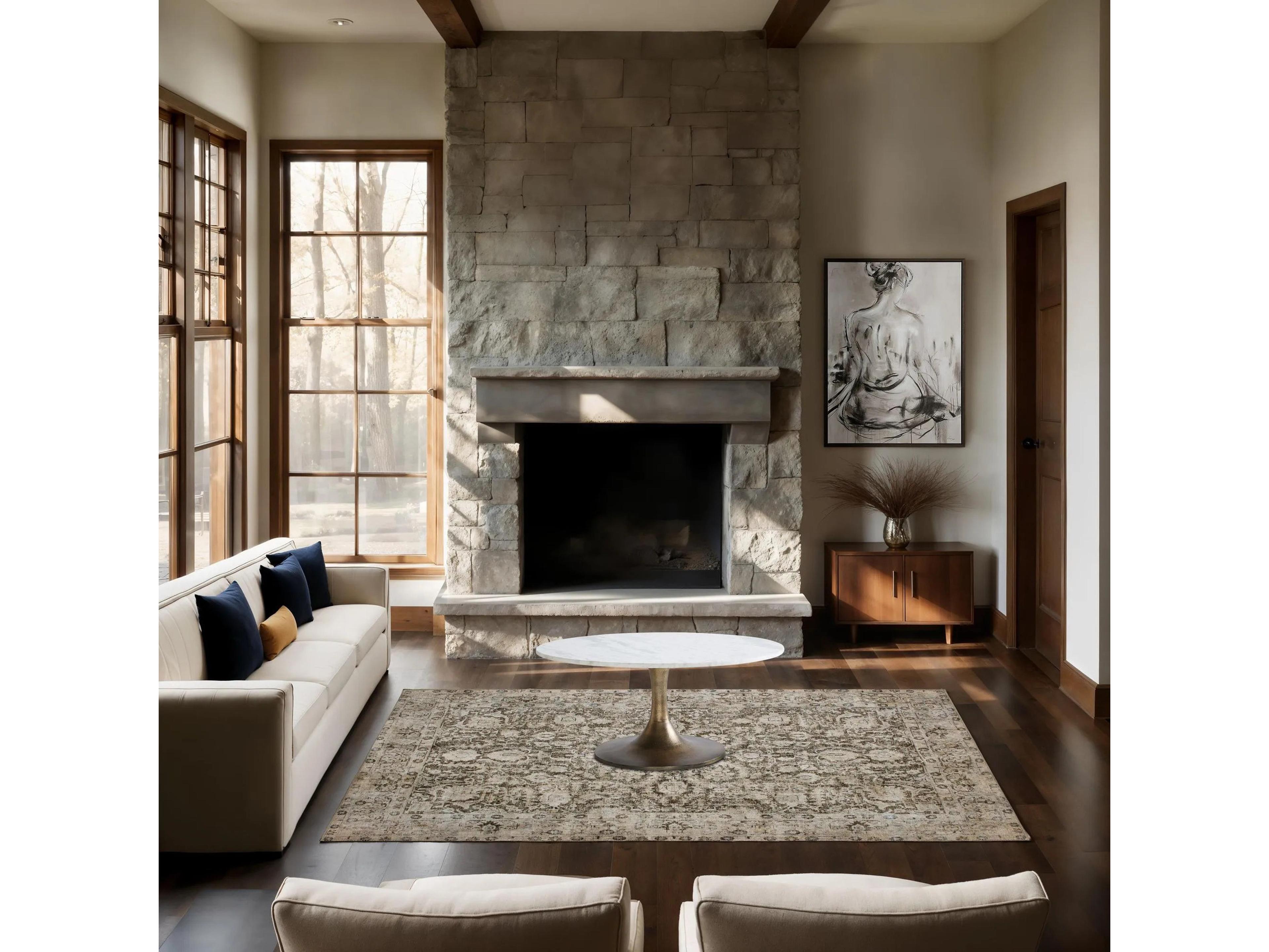 Renwil Chloe Flatweave Bordered Area Rug