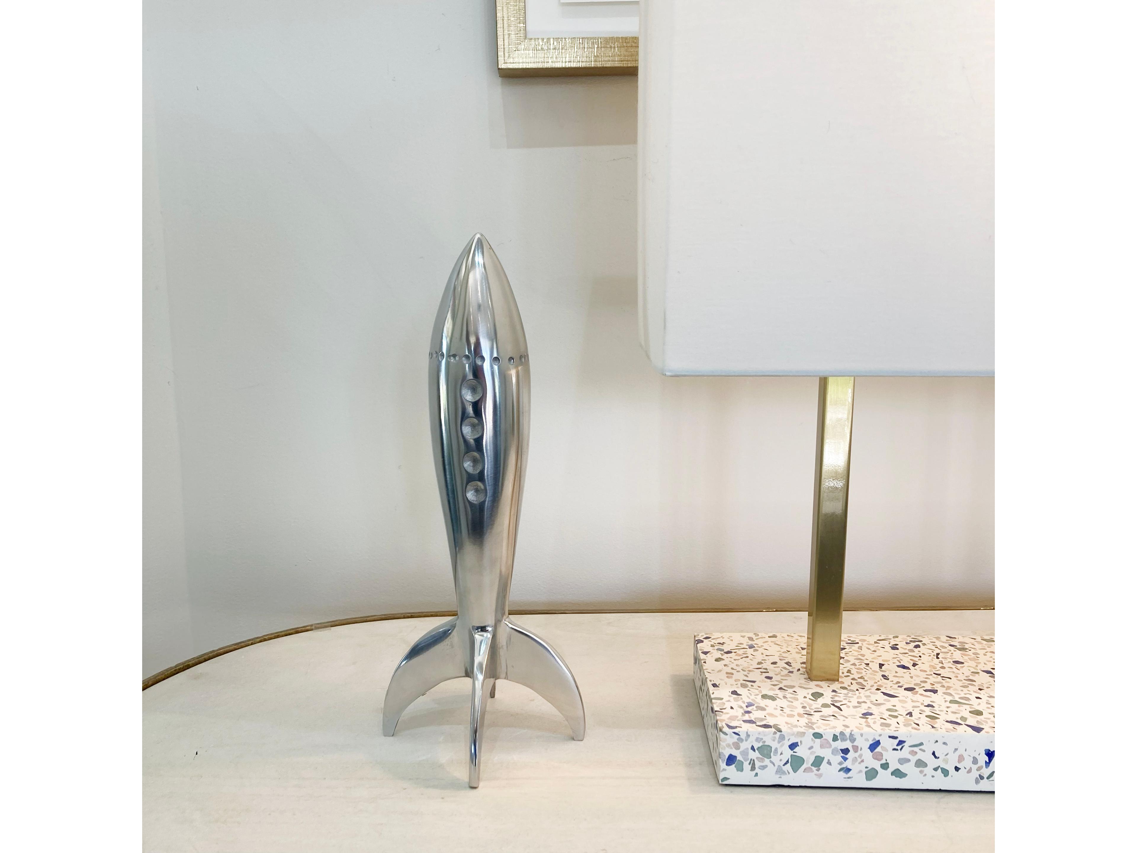 Renwil Rush Polished Silver Statue