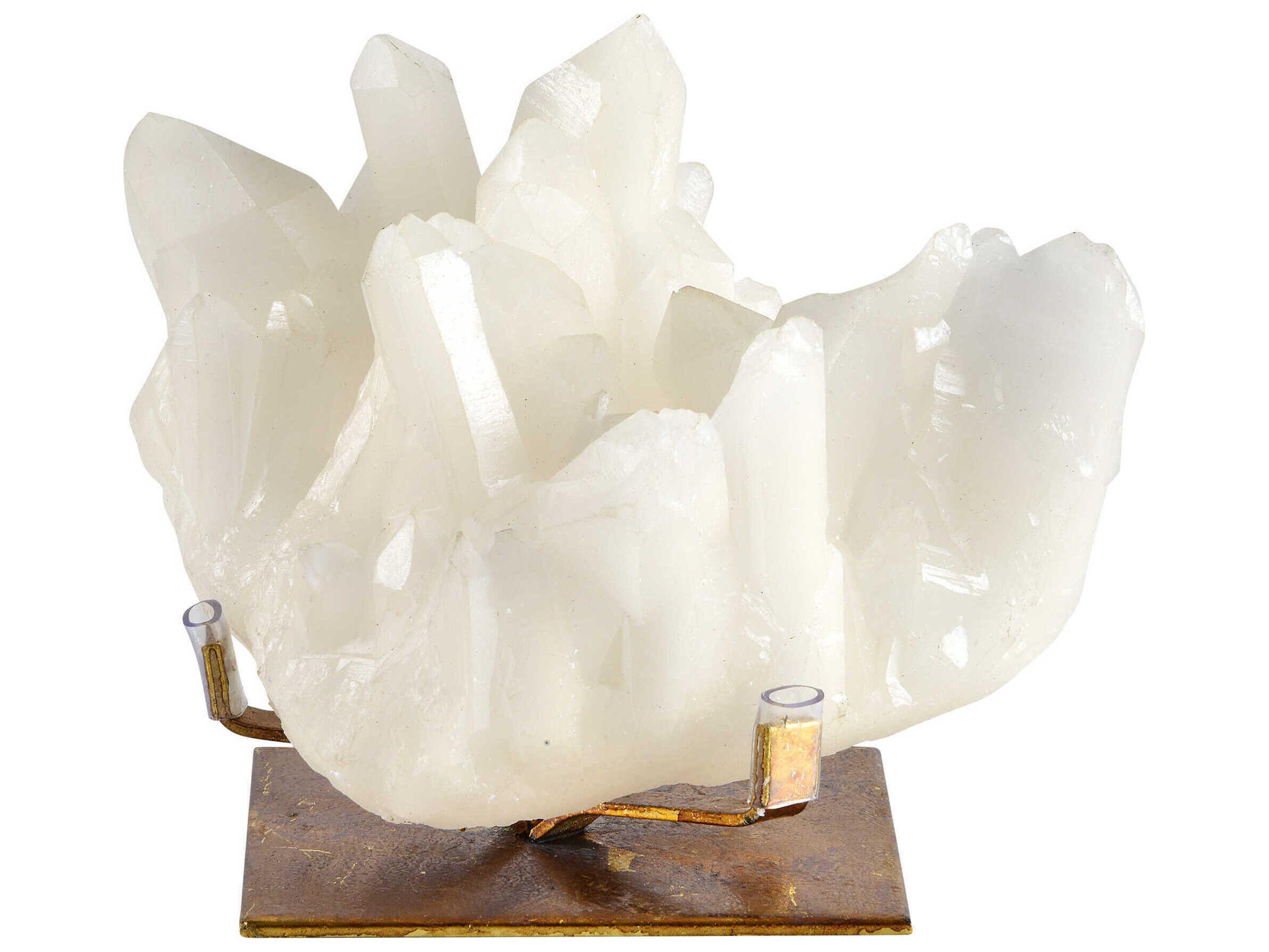 Broomfield Statue White and Brass Resin Accent