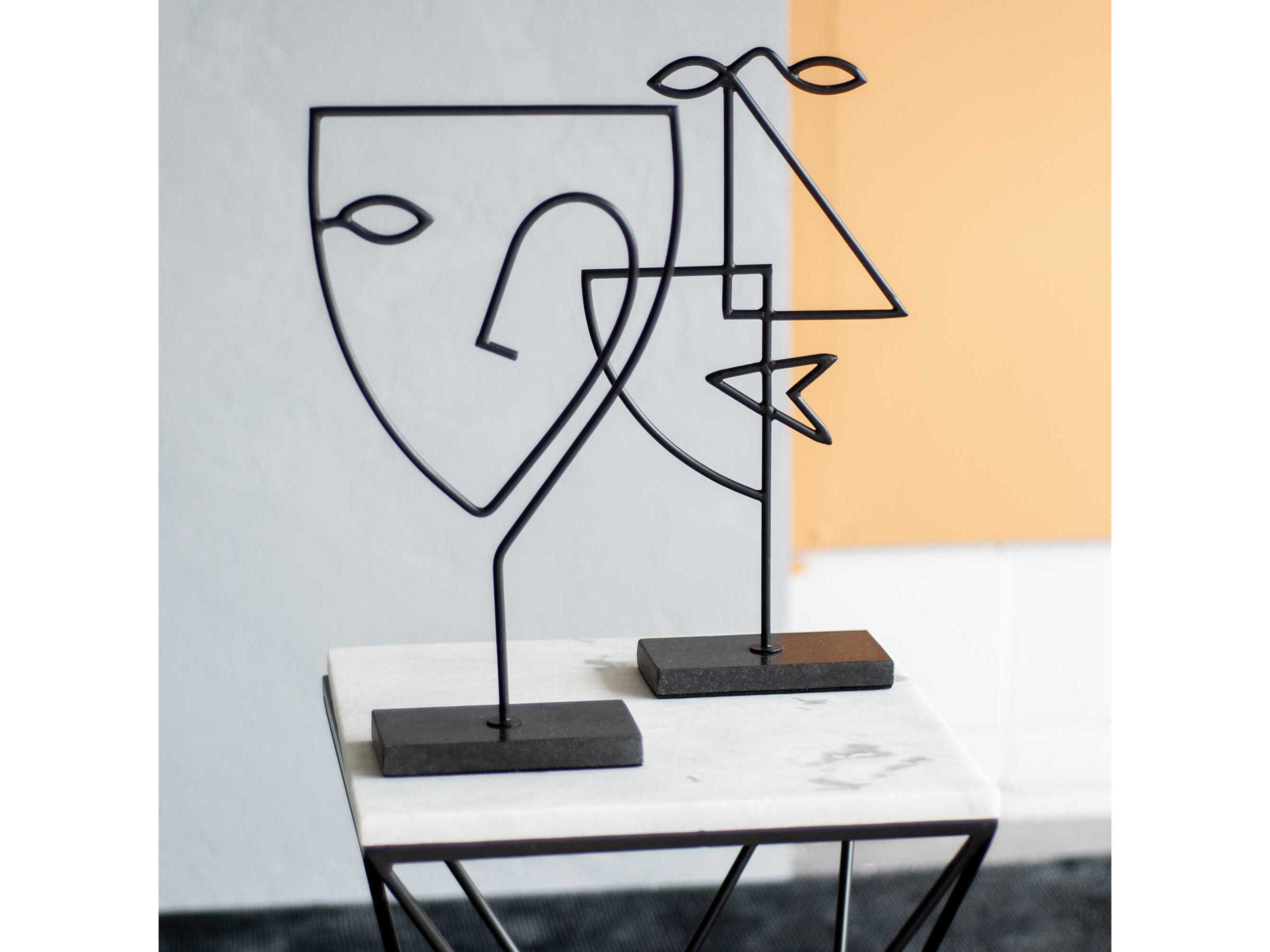 Renwil Posie Matte Black Statue