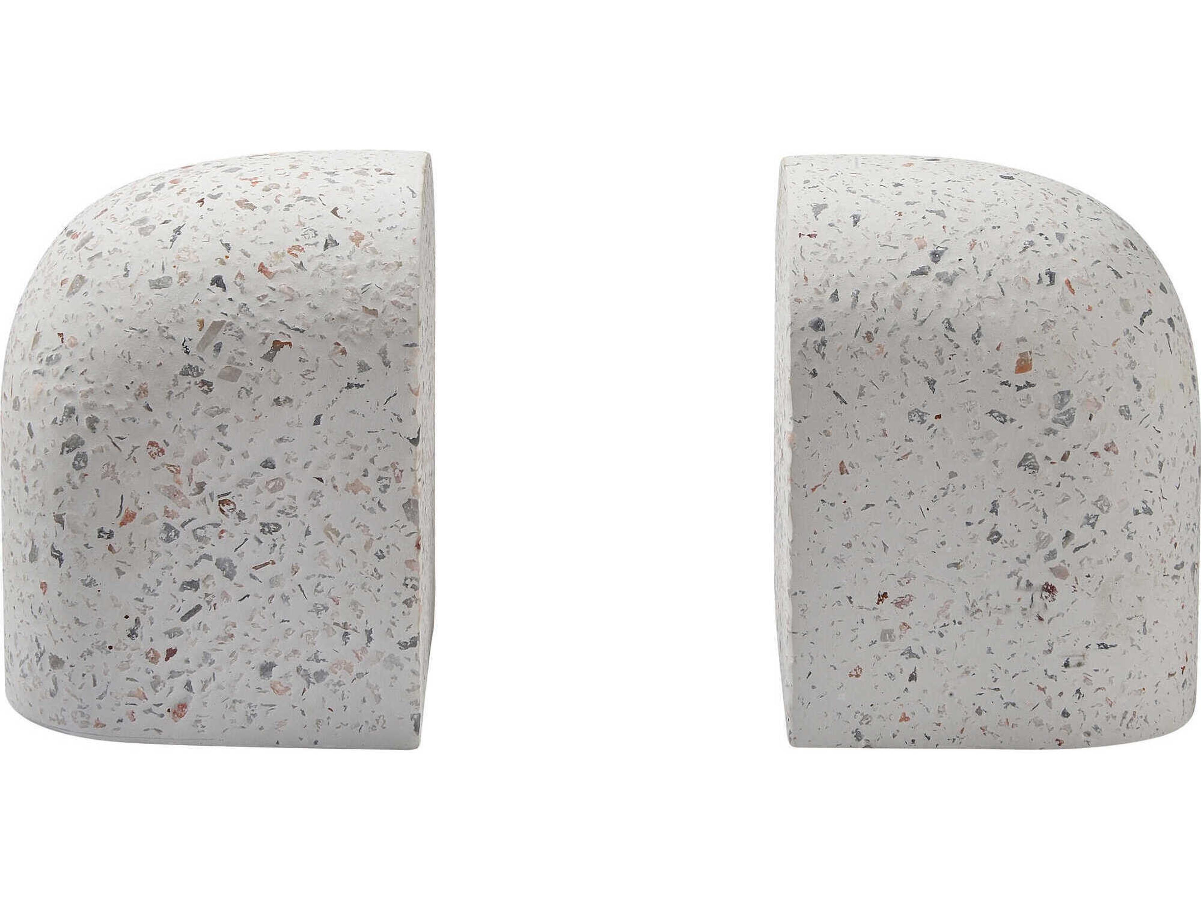 Renwil Bruno White Speckled Bookends