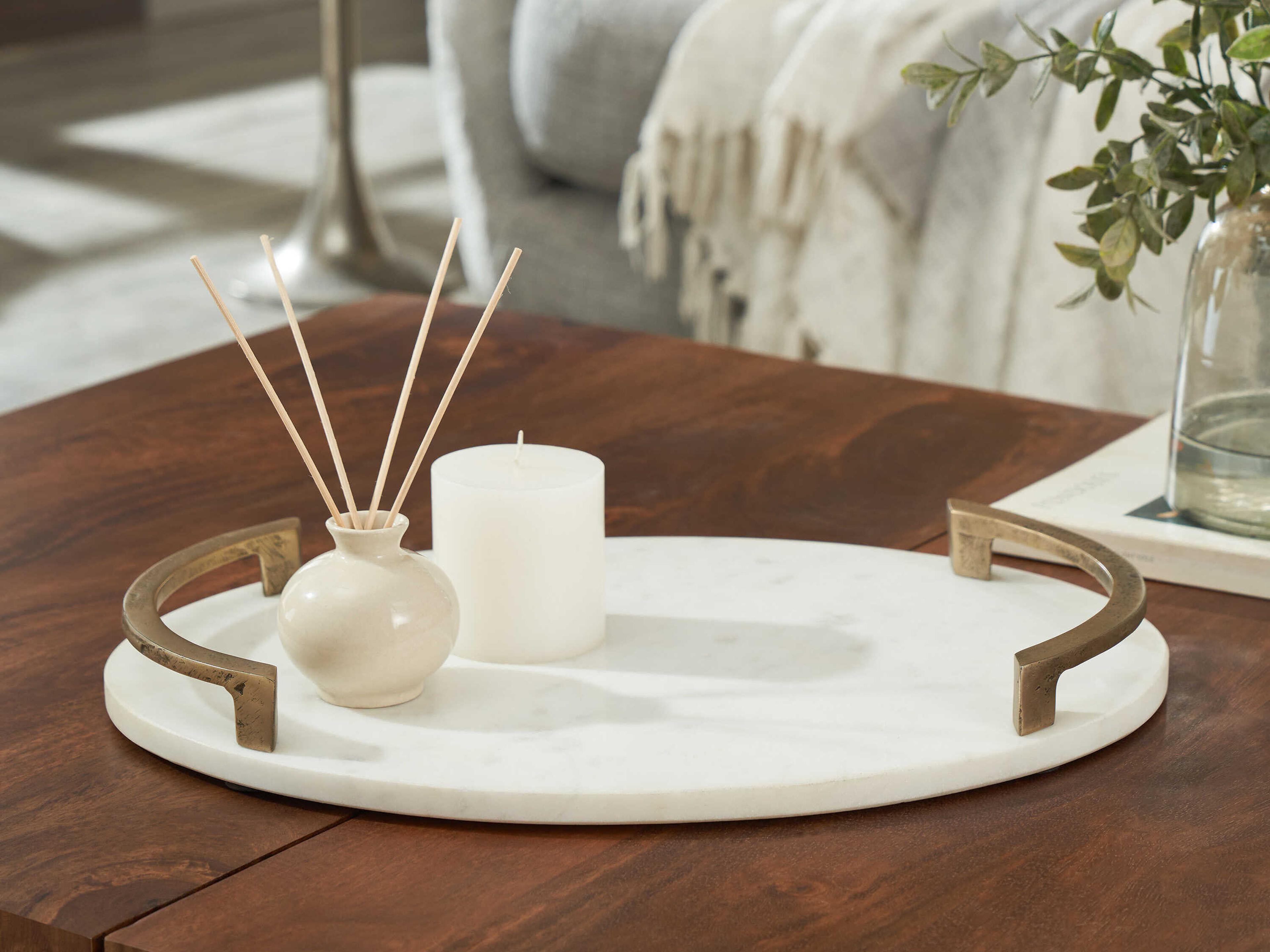 Renwil Bianca White Serving Tray