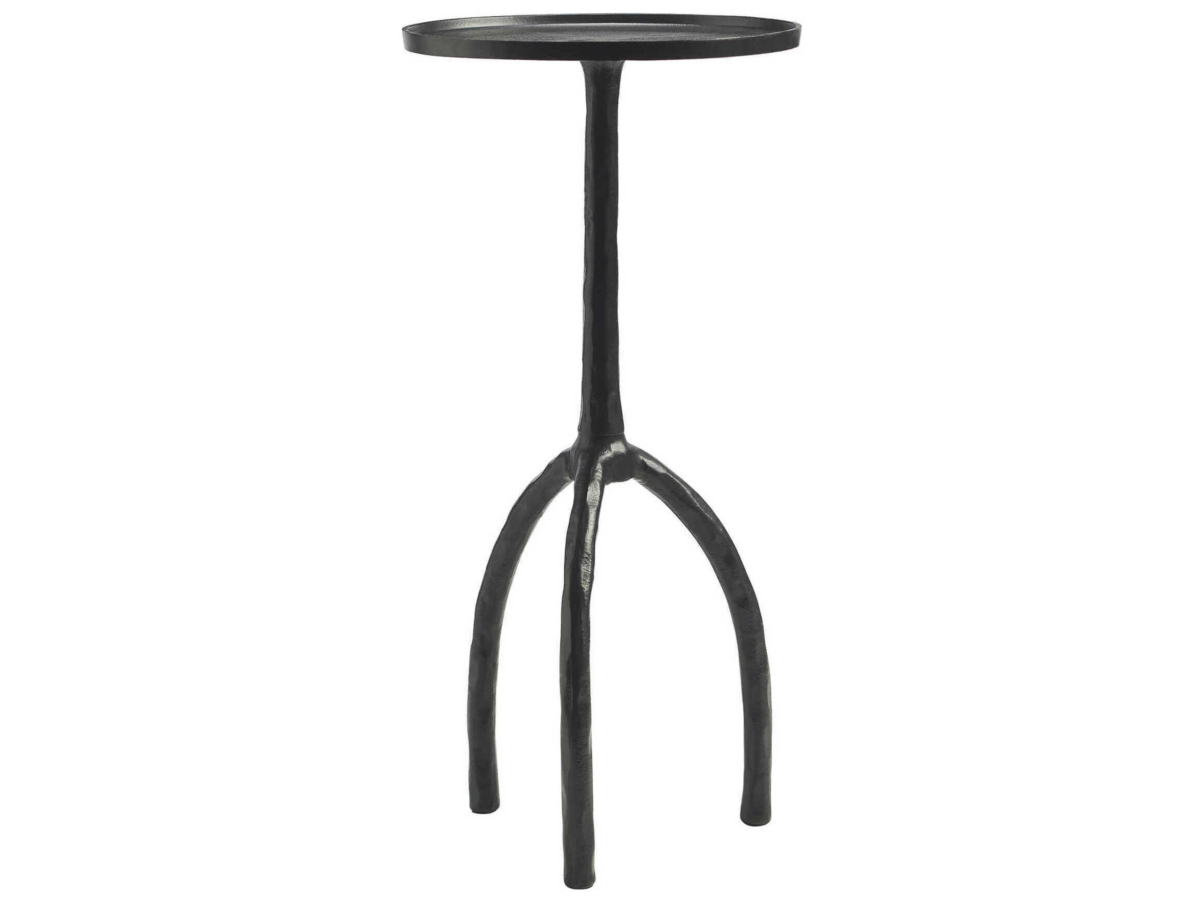 Konsta Round Metal Matte Black End Table