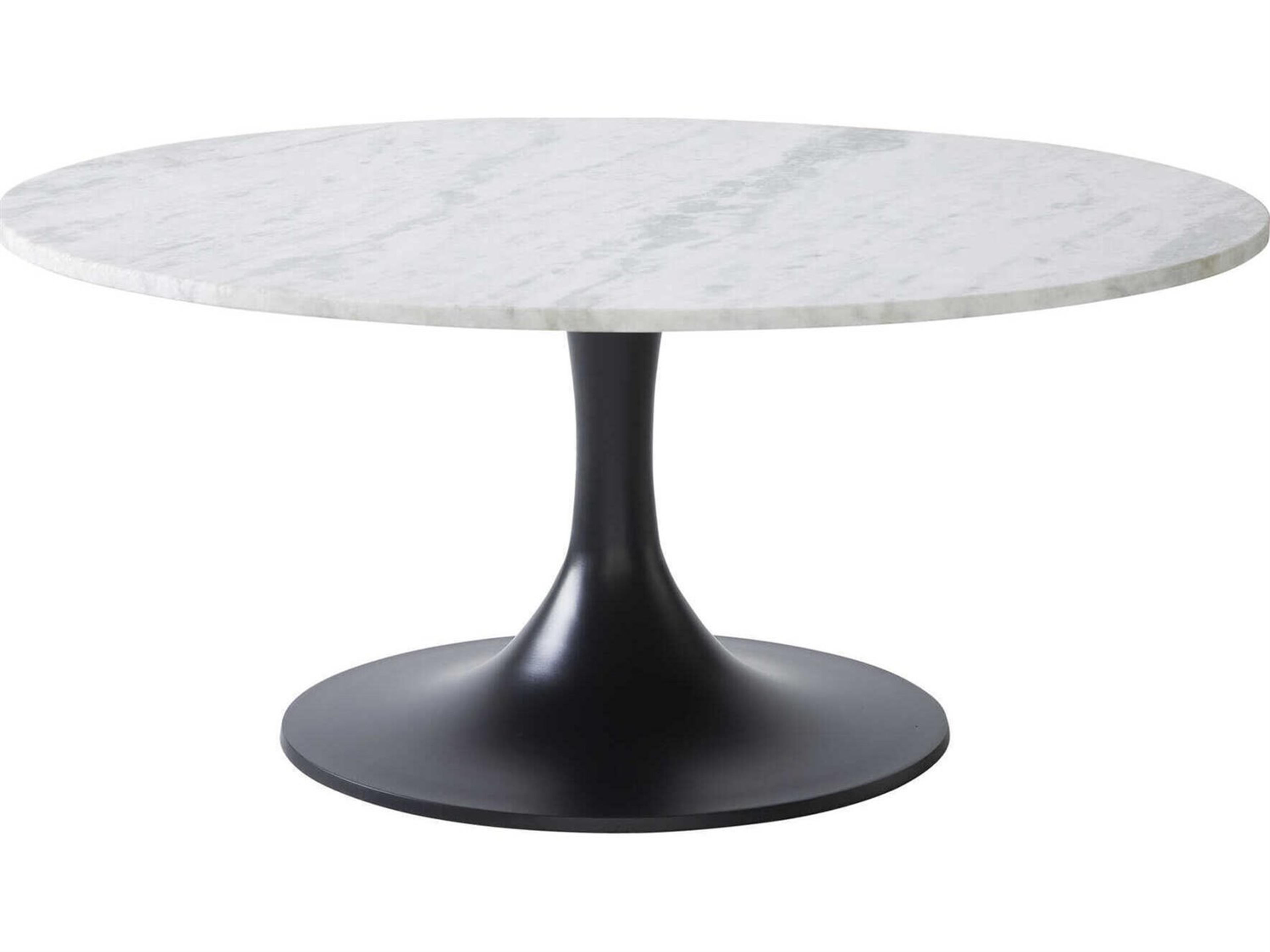 Loveada Round Marble Matte Black Coffee Table