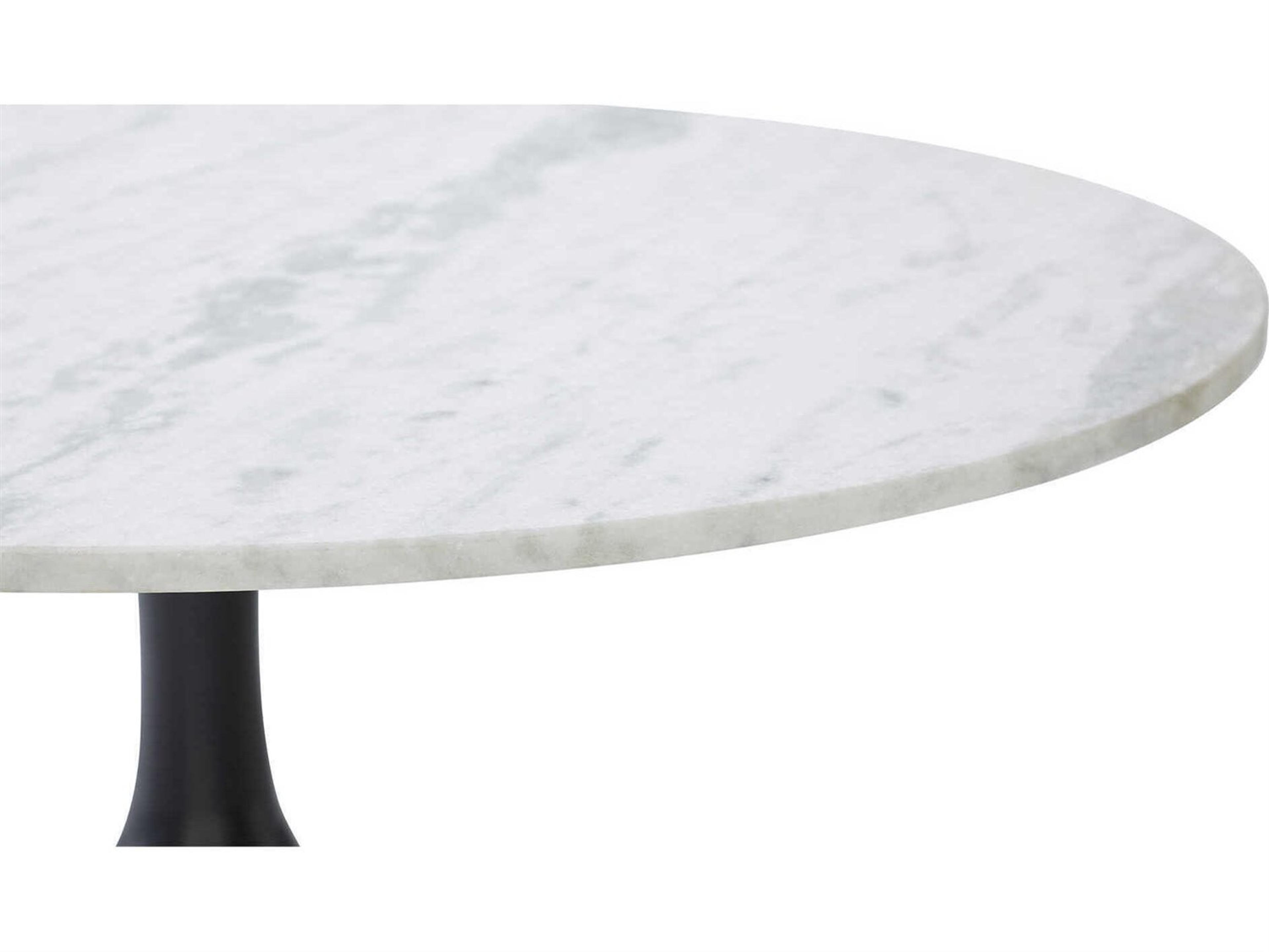 Renwil Loveada Round Marble Matte Black Coffee Table