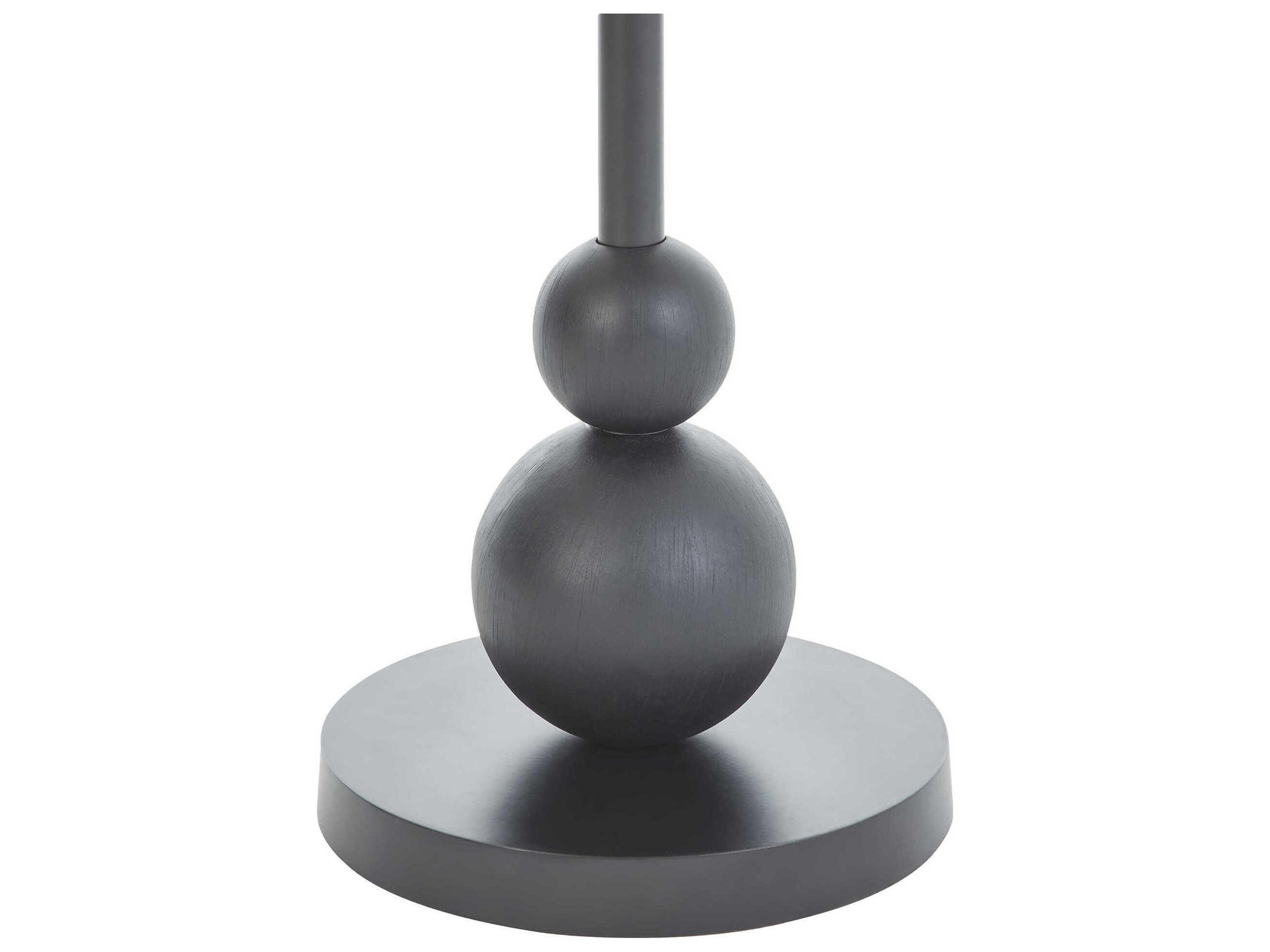 Renwil Corrine Round Marble Matte Black End Table