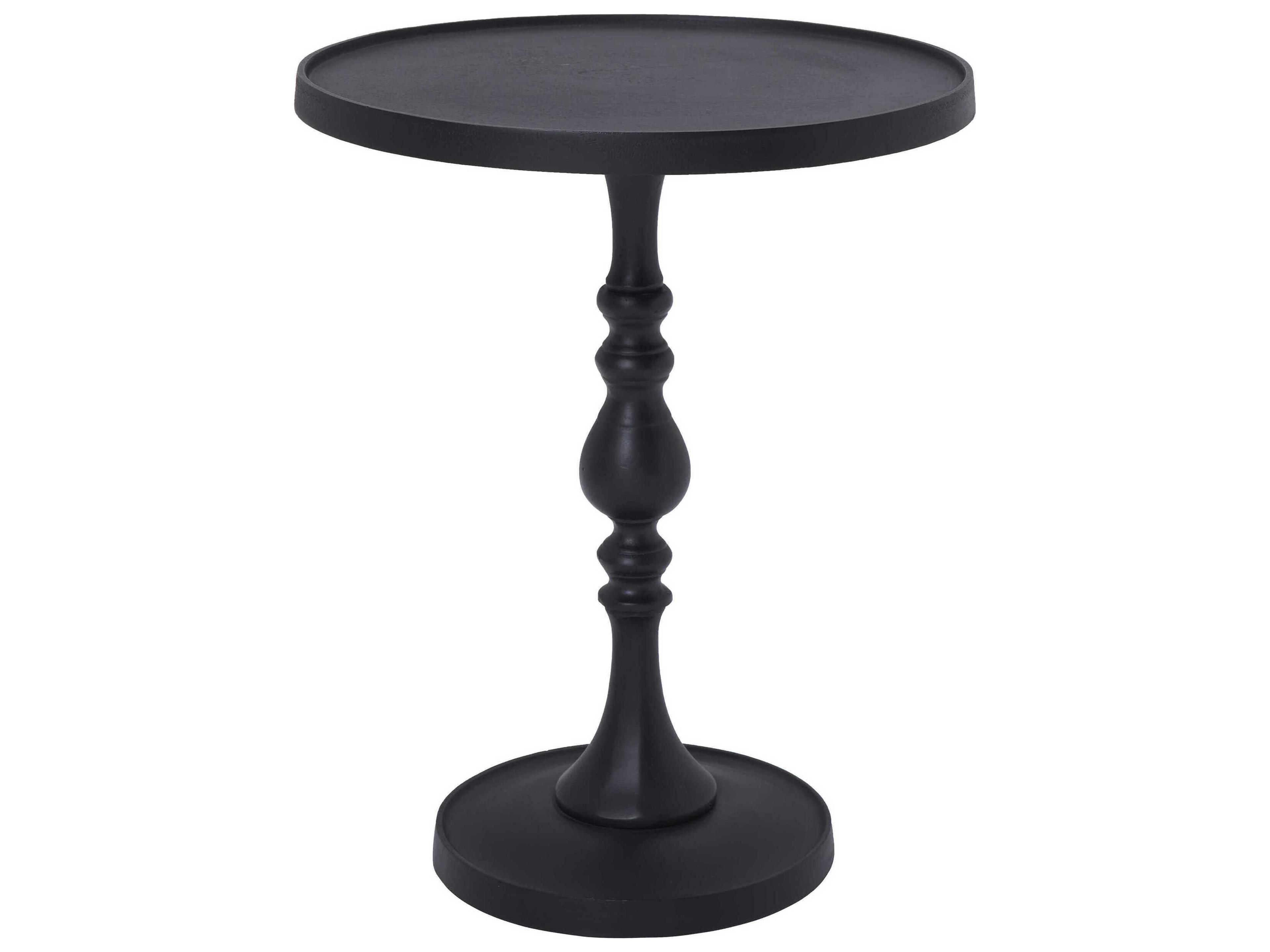 Renwil Yates Round Metal Matte Black End Table