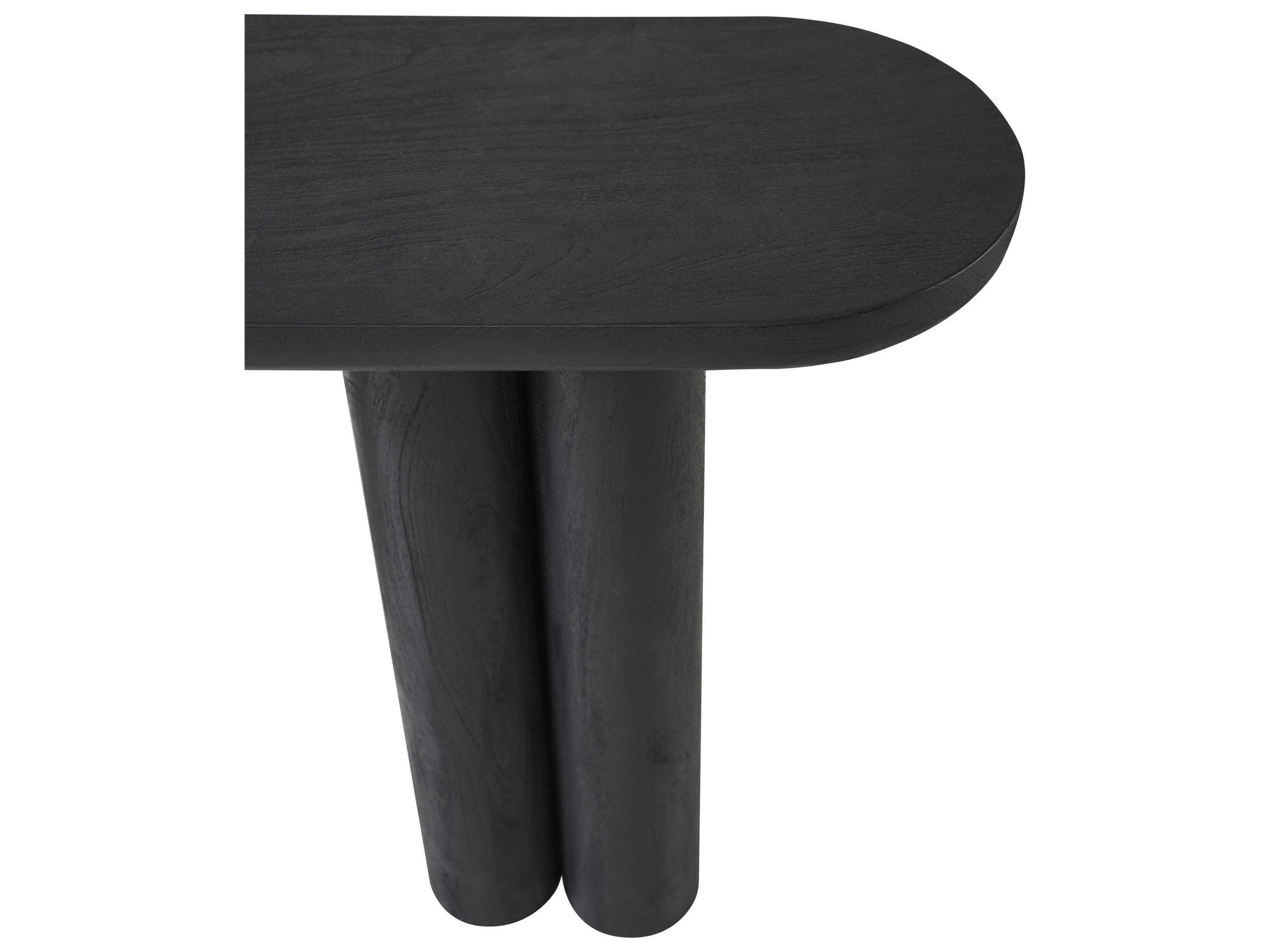 Renwil Dayna Oval Wood Black Console Table